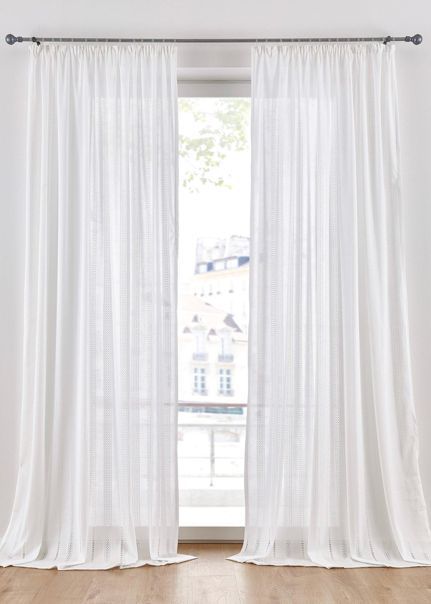 Voilage avec motif jacquard (1 pce.)