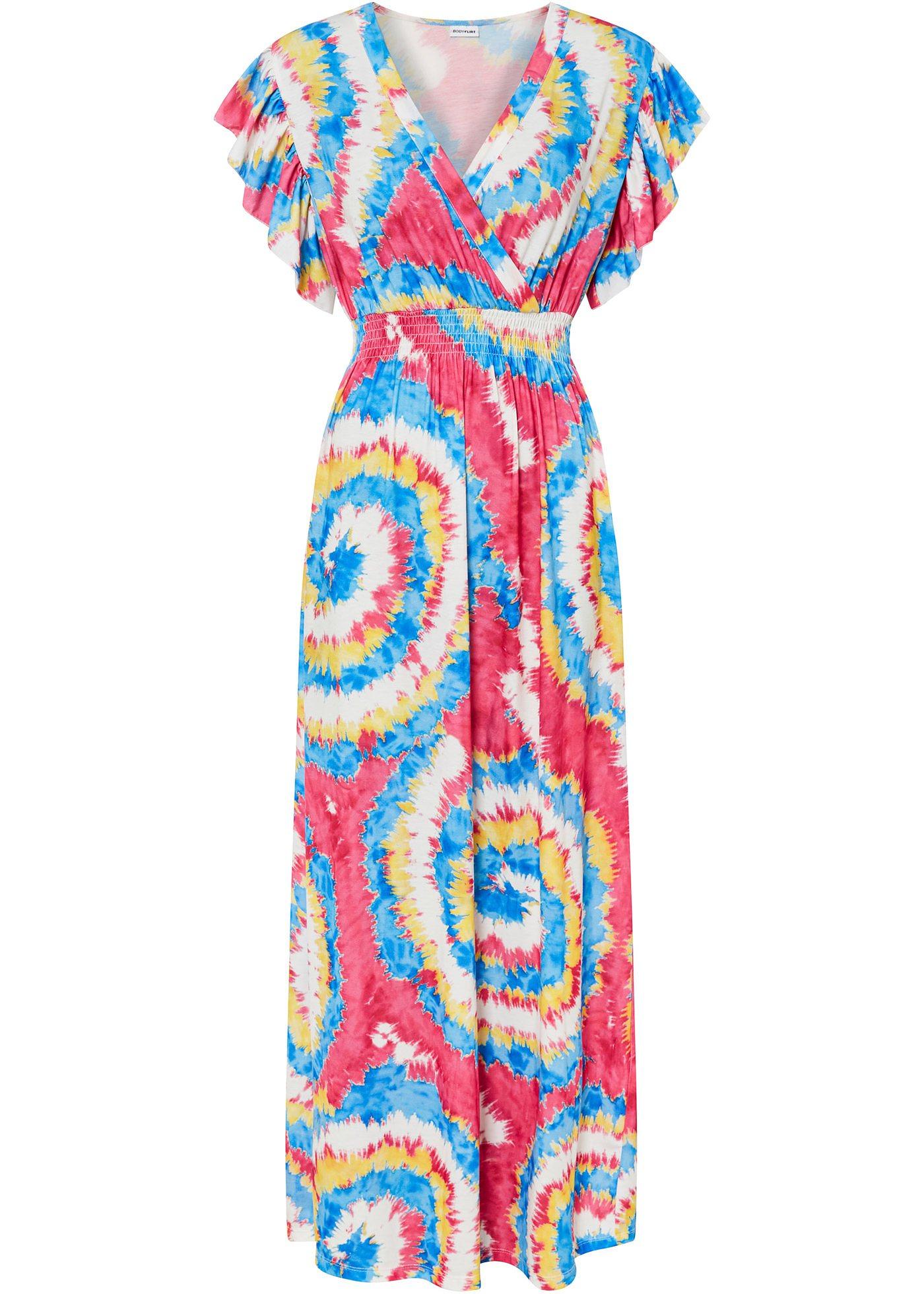 Robe longue à imprimé batik