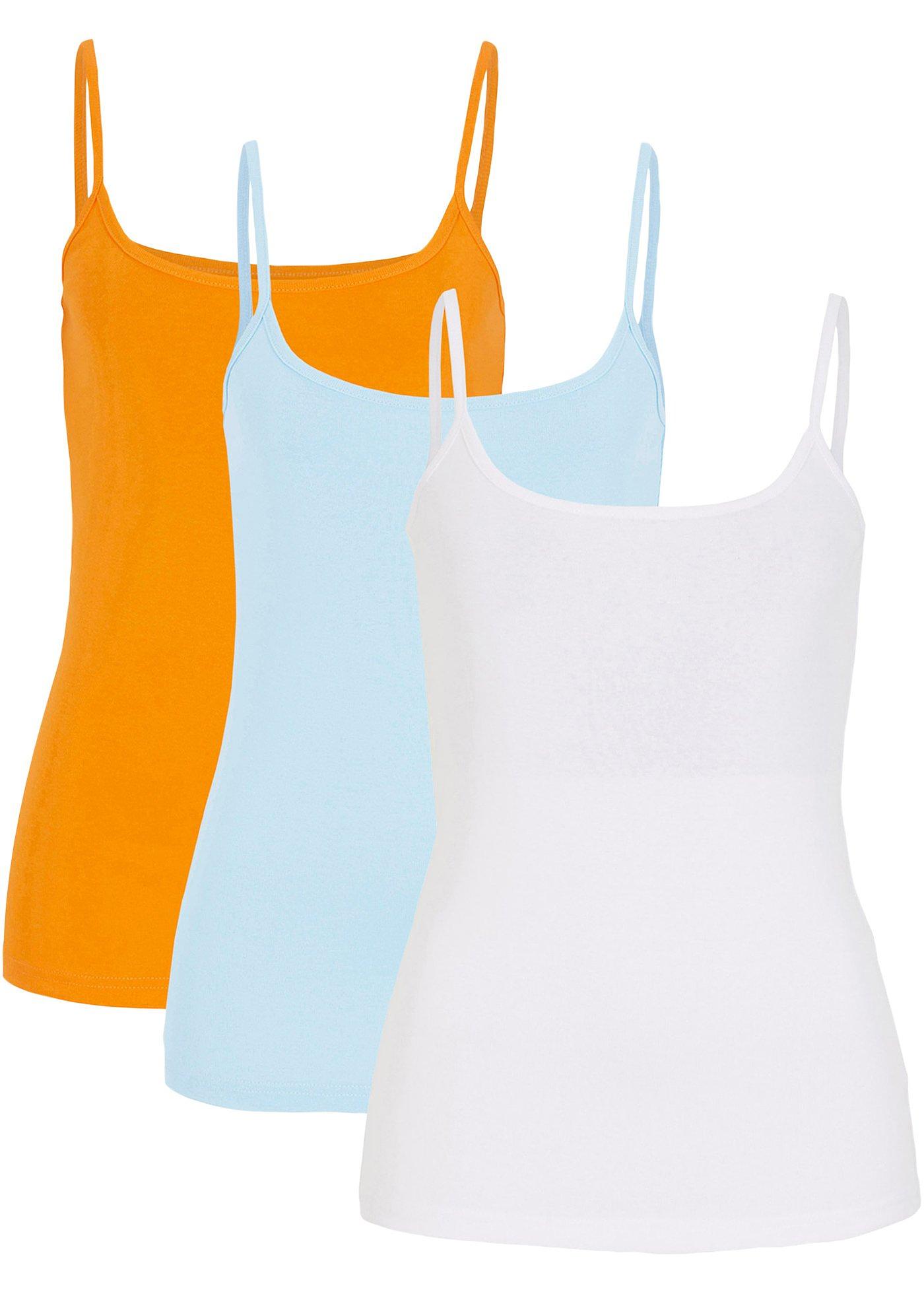 Lot de 3 tops à bretelles spaghetti