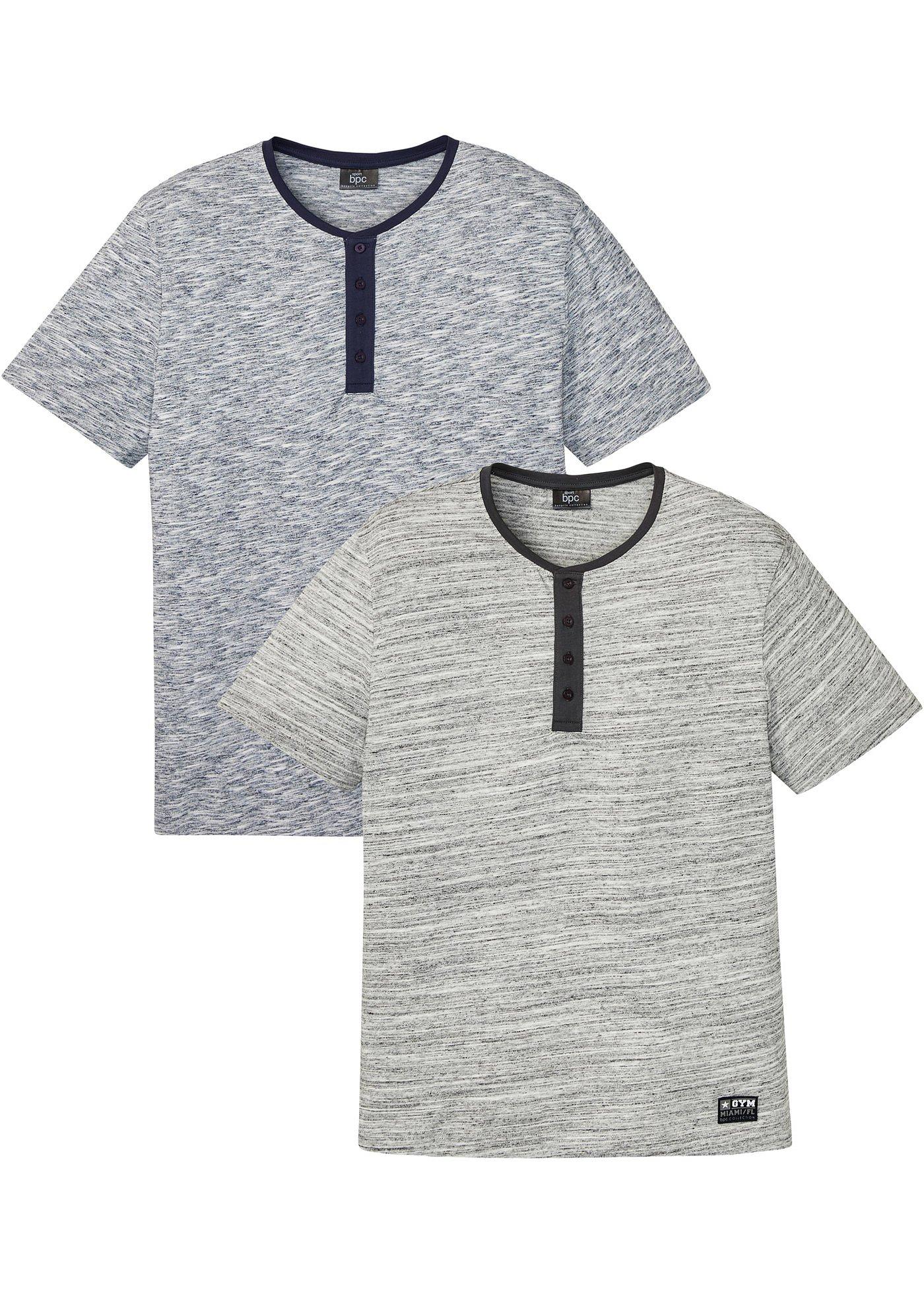 Lot de 2 T-shirts col Henley