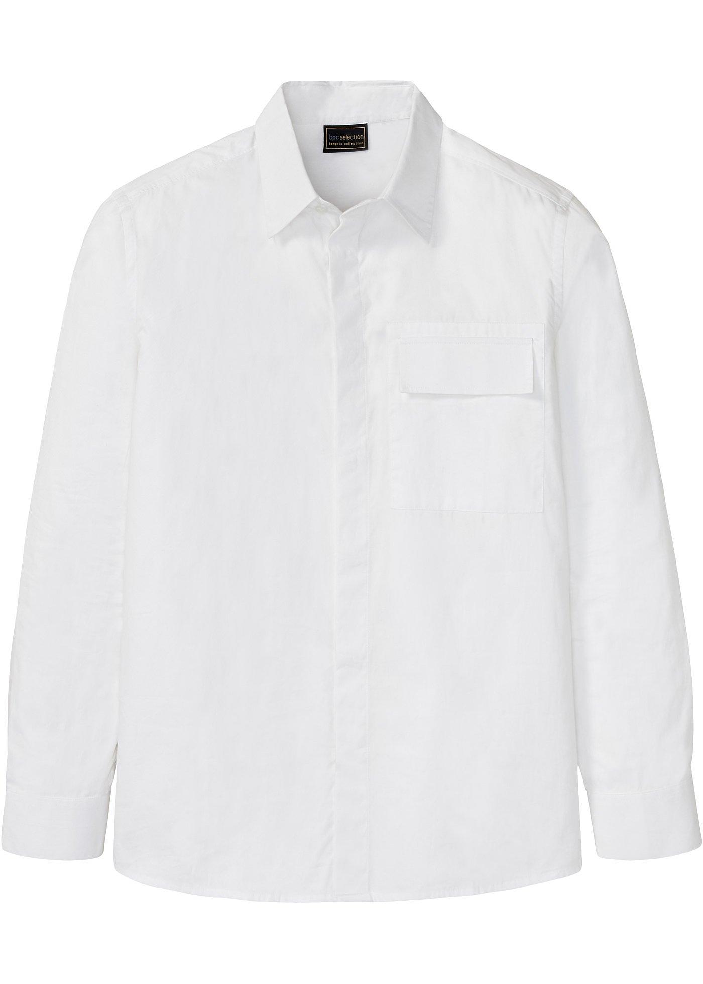 Chemise manches longues avec poche poitrine