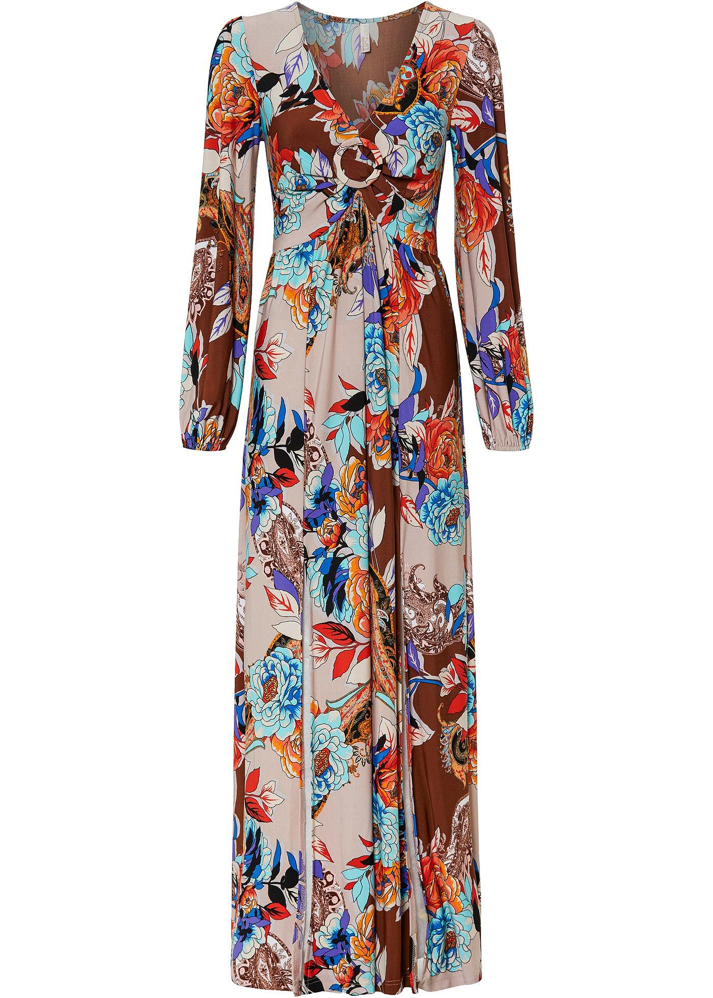 Robe longue avec découpe