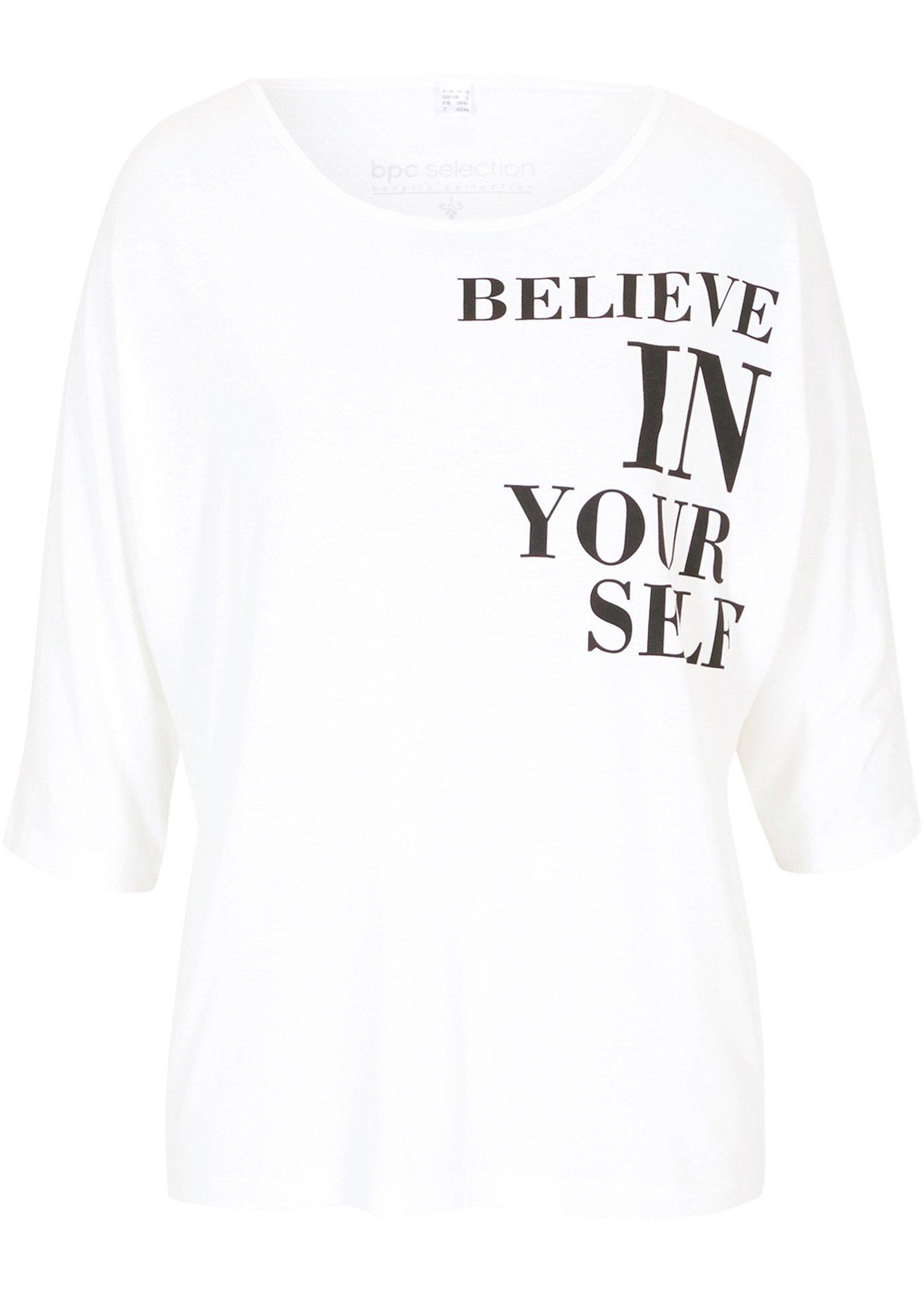 T-shirt manches chauve-souris avec inscription