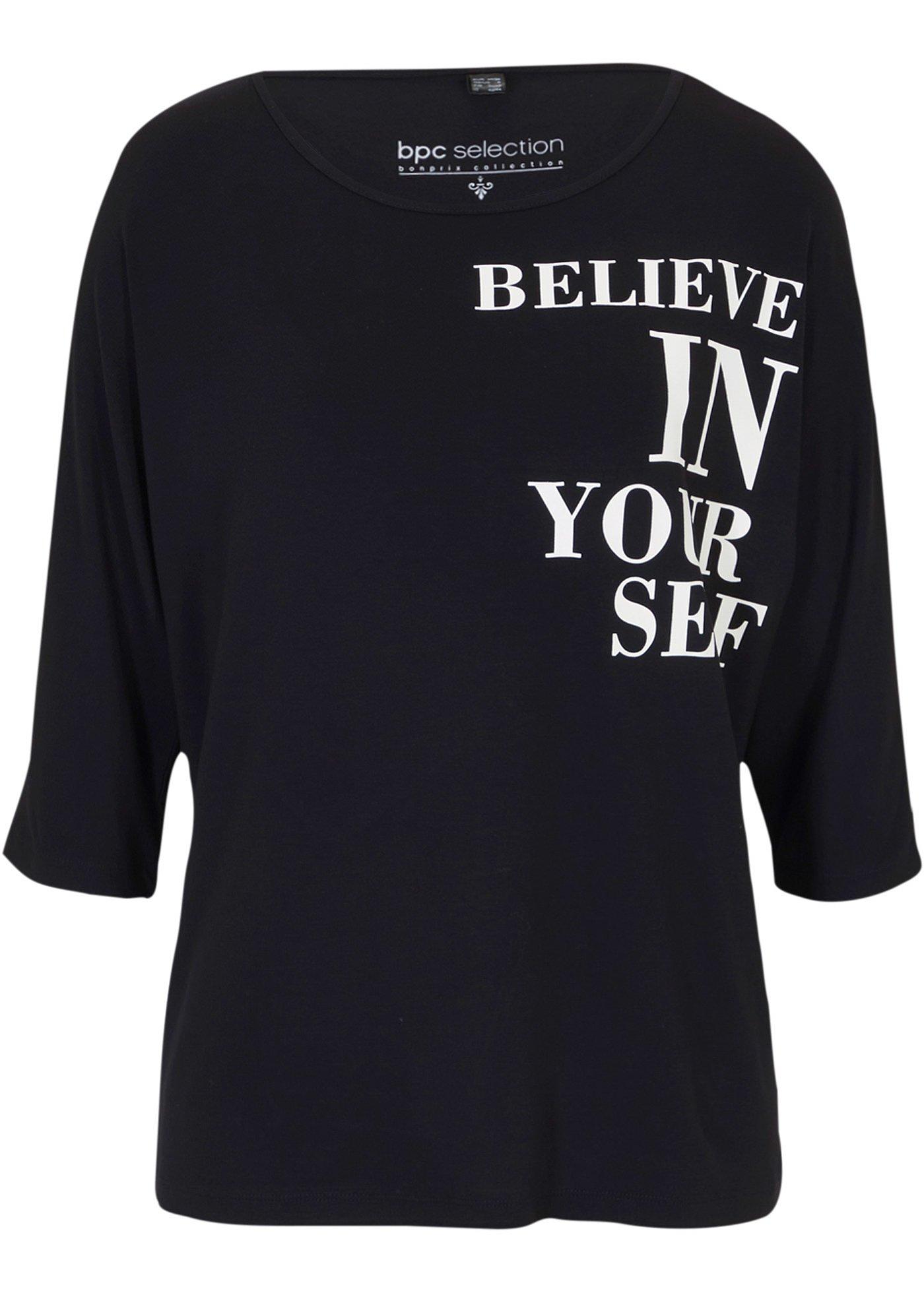 T-shirt manches chauve-souris avec inscription