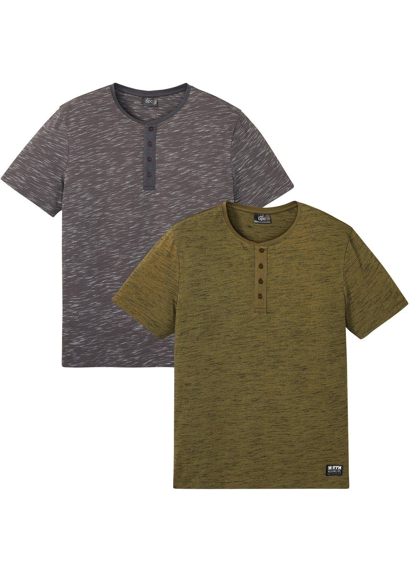 Lot de 2 T-shirts col Henley