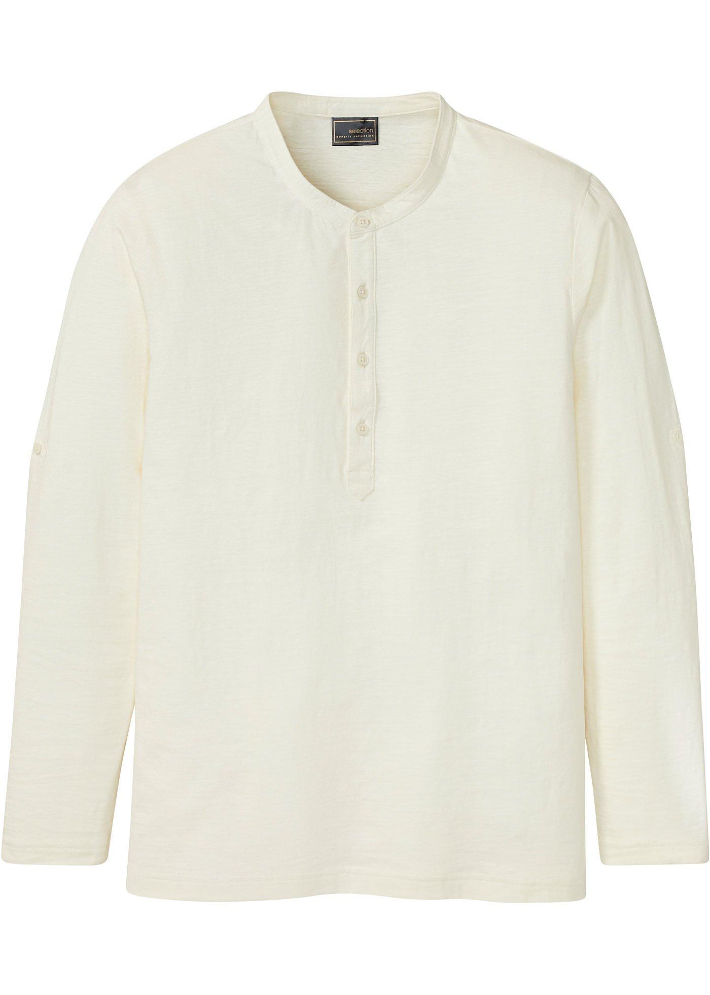 T-shirt manches longues avec manches retroussables