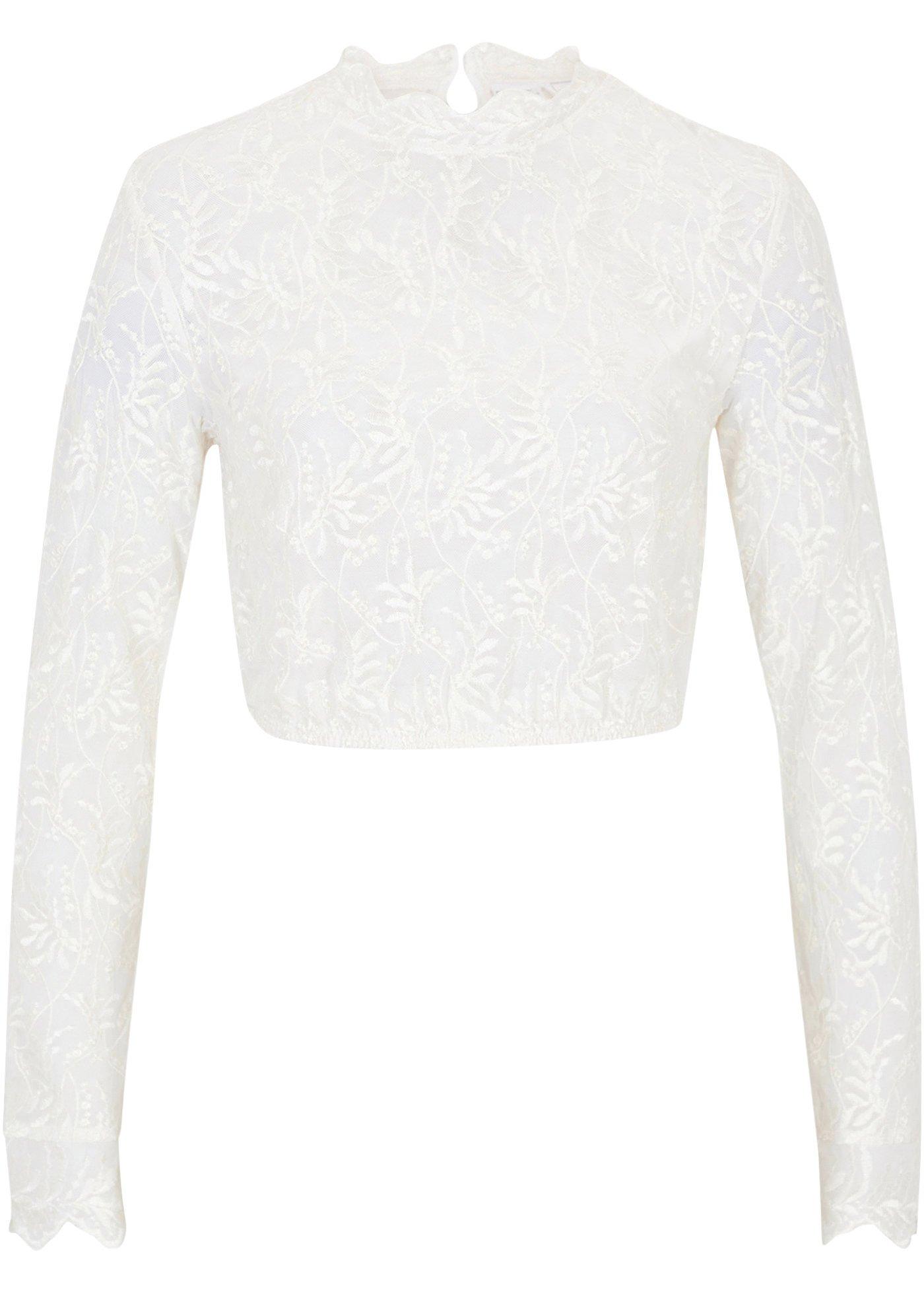 Image de Blouse Dirndl en dentelle, manches longues