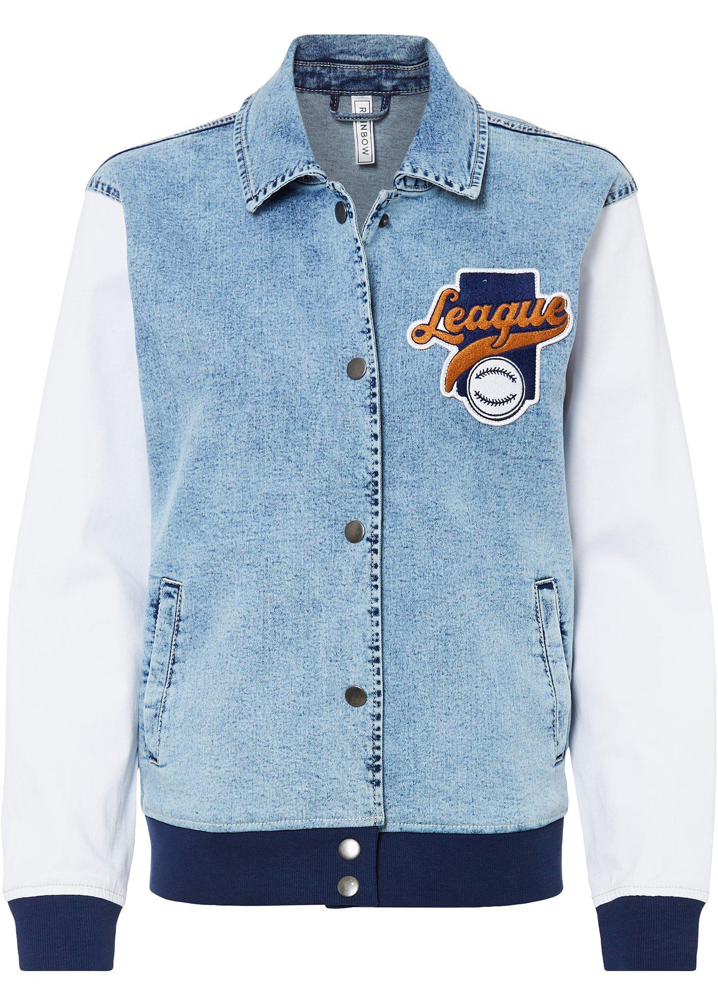 Blouson baseball en jean