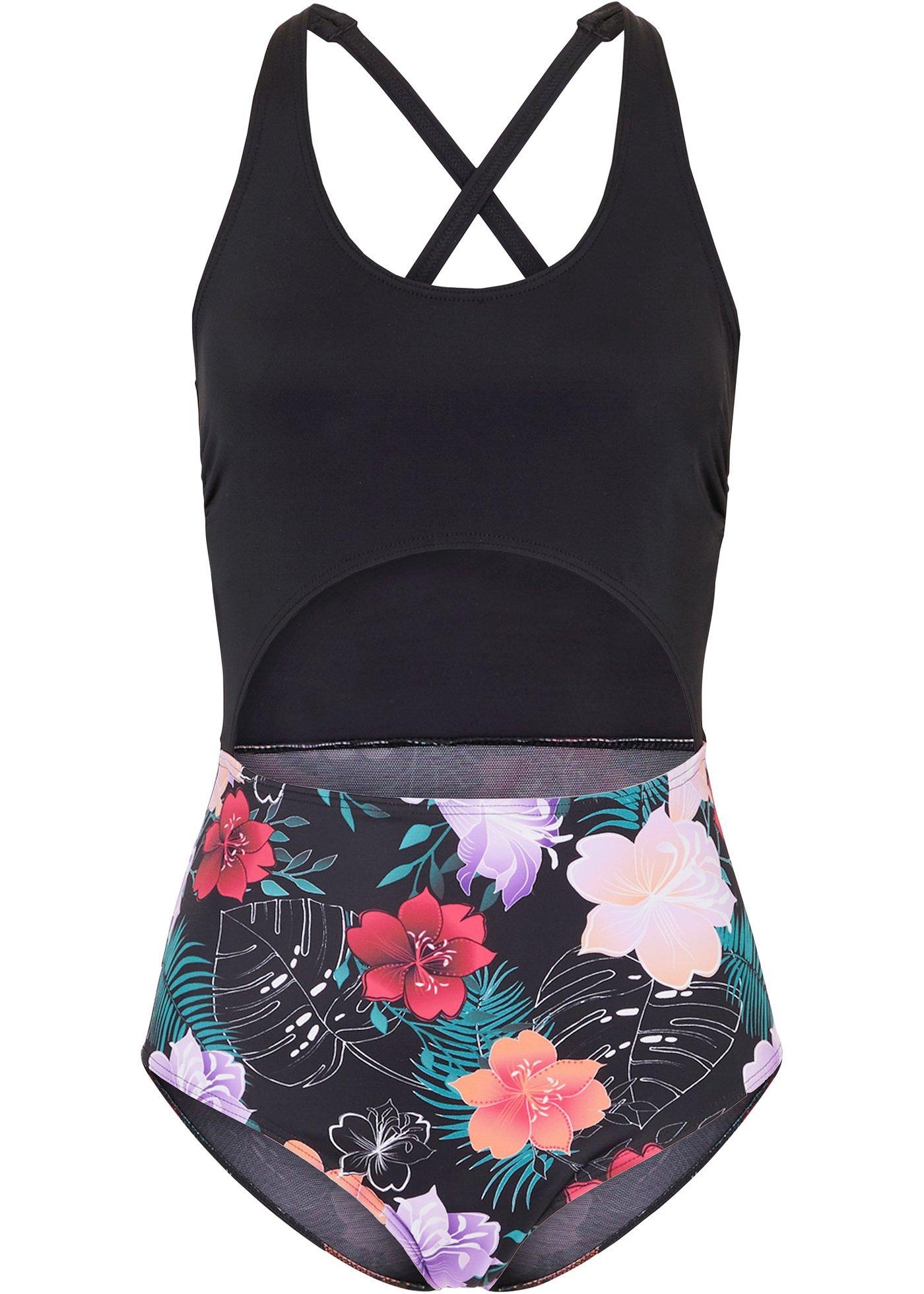 Maillot 1 pièce en polyamide recyclé, effet sculptant léger