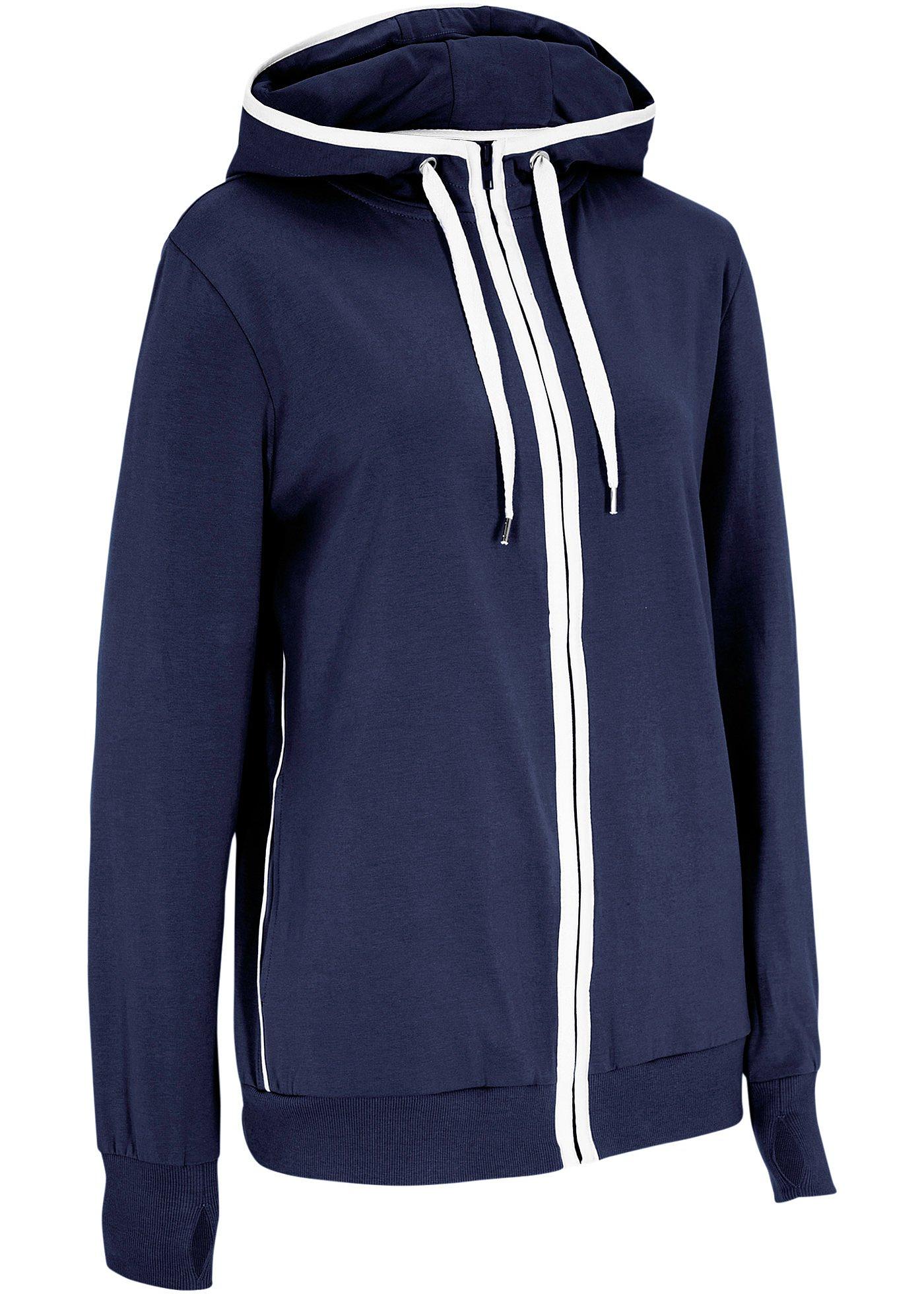 Veste sweat extensible en coton