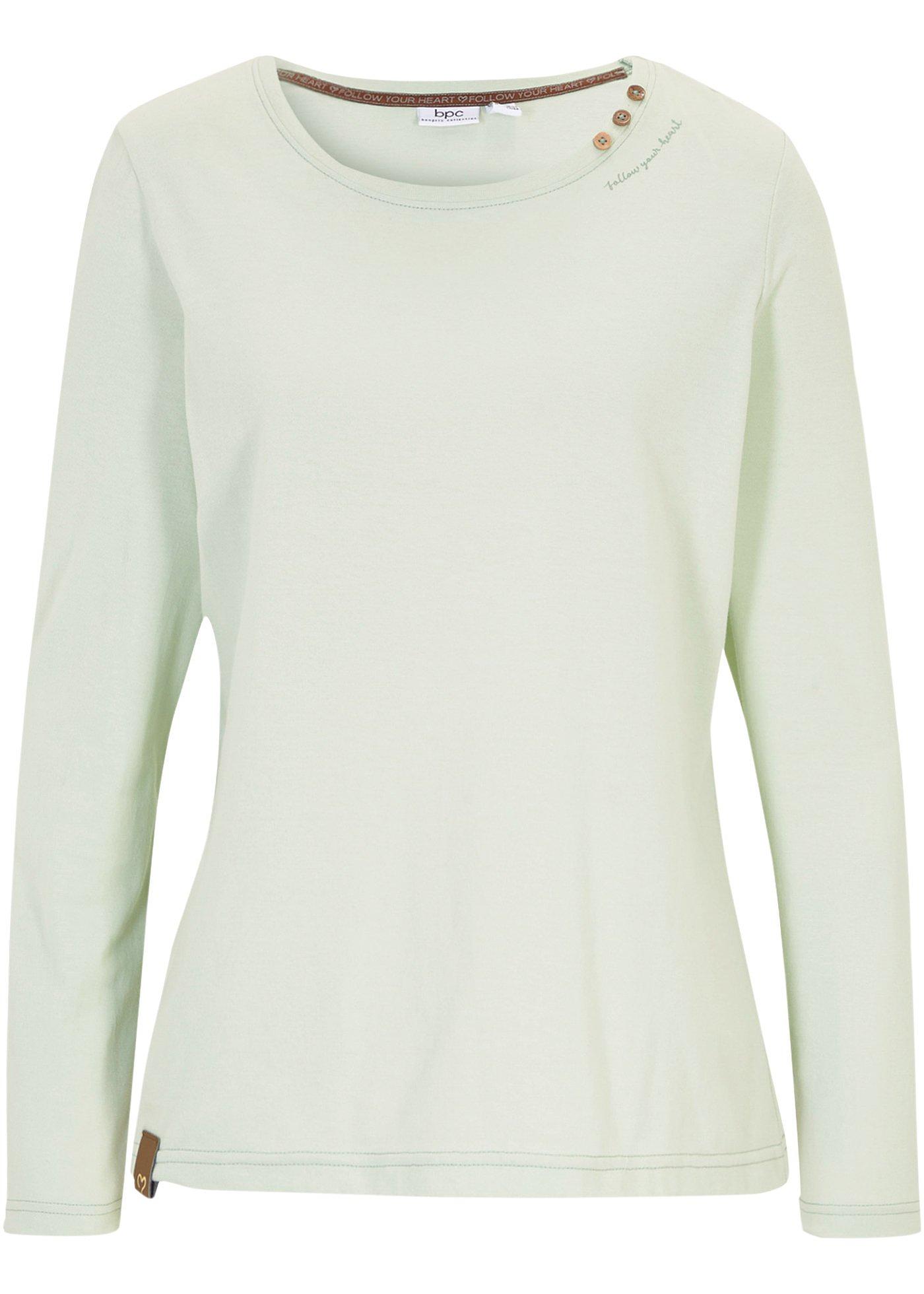 T-shirt manches longues à boutons décoratifs