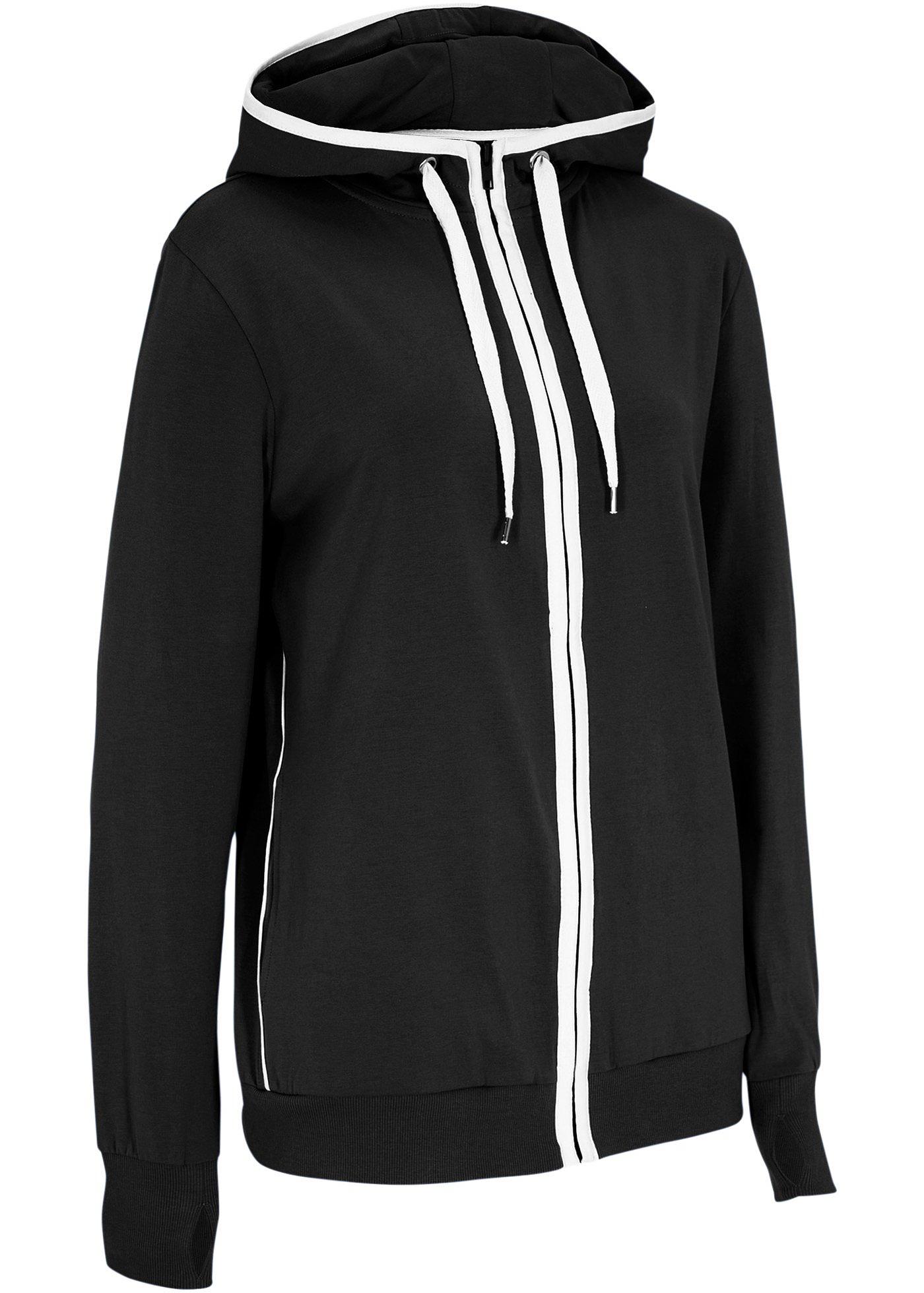 Veste sweat extensible en coton