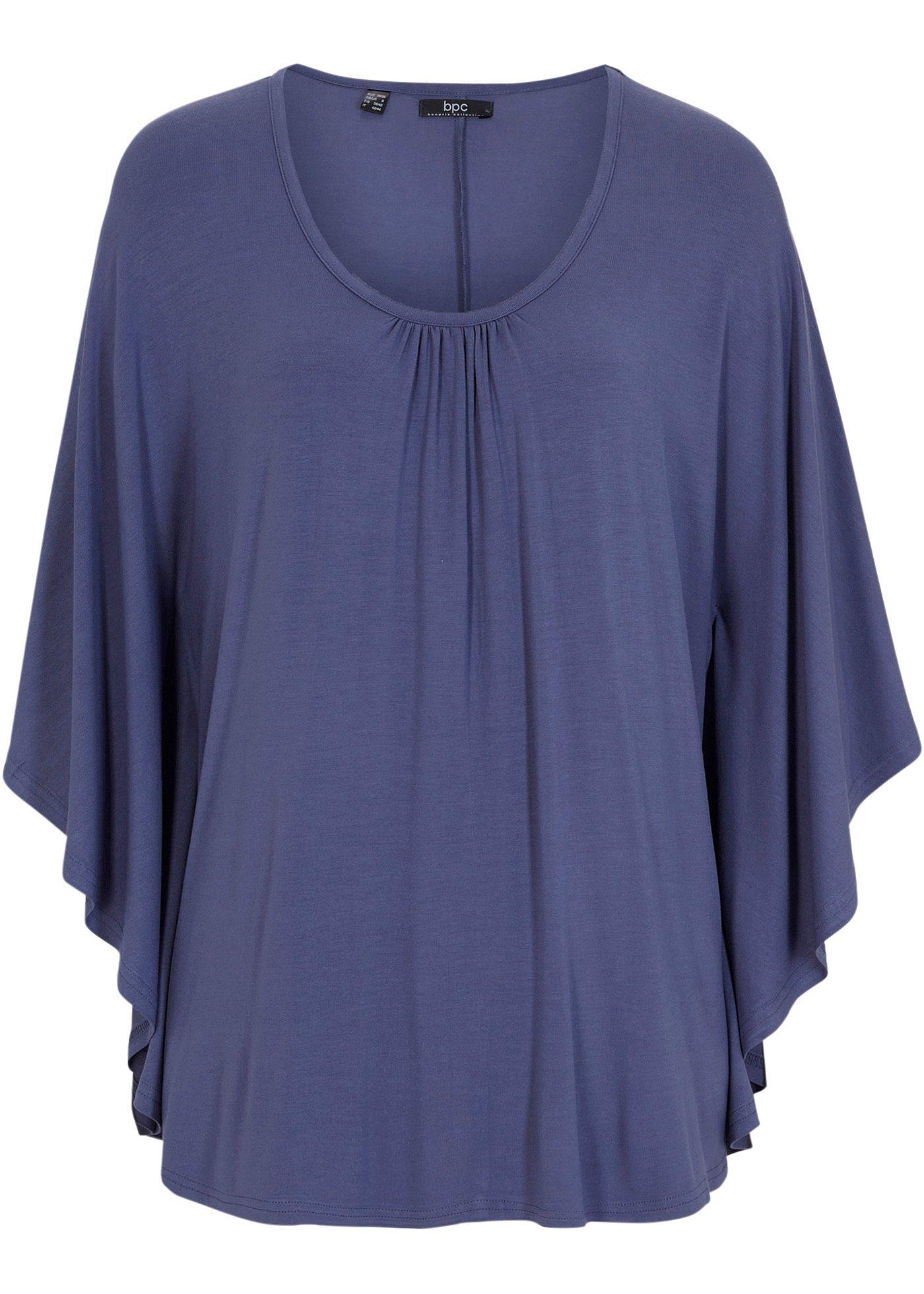 T-shirt à manches chauve-souris flatteur avec viscose