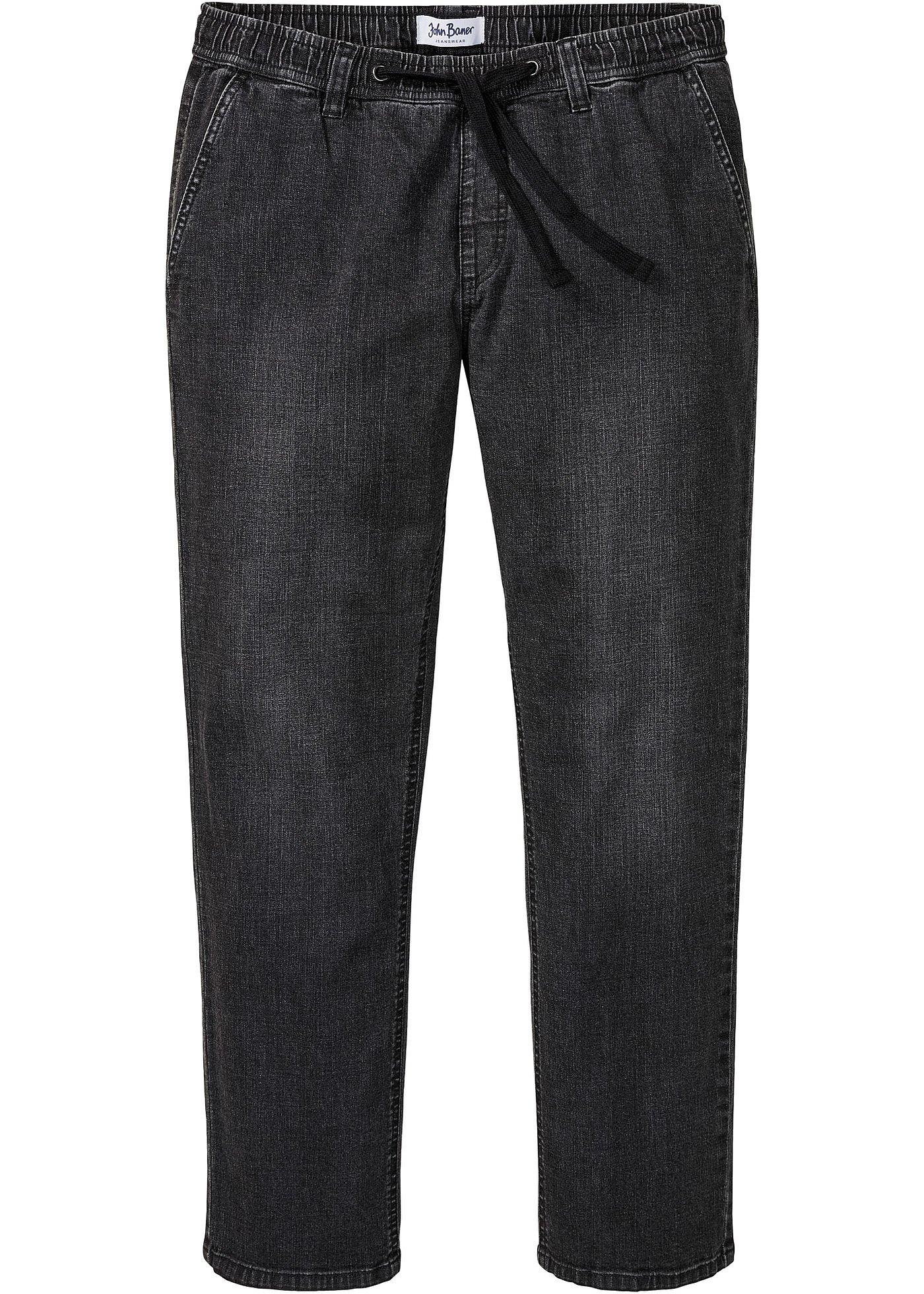 Jean taille extensible Regular Fit coupe confort, Straight