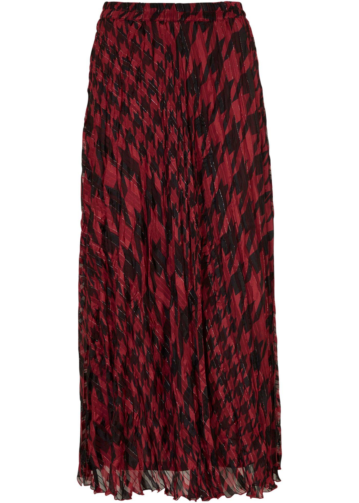 Jupe en chiffon avec motif pied-de-coq