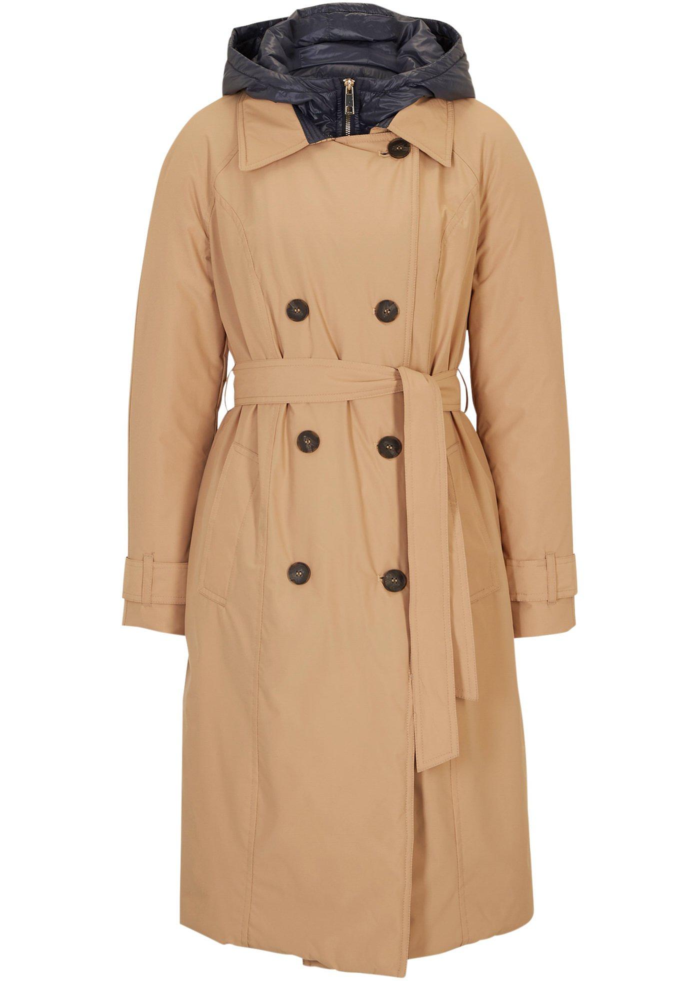 Trench-coat avec empiècement gilet sans manches et rembourrage