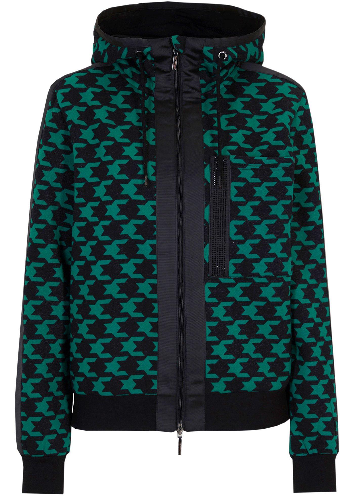 Gilet sweat avec motif pied-de-coq