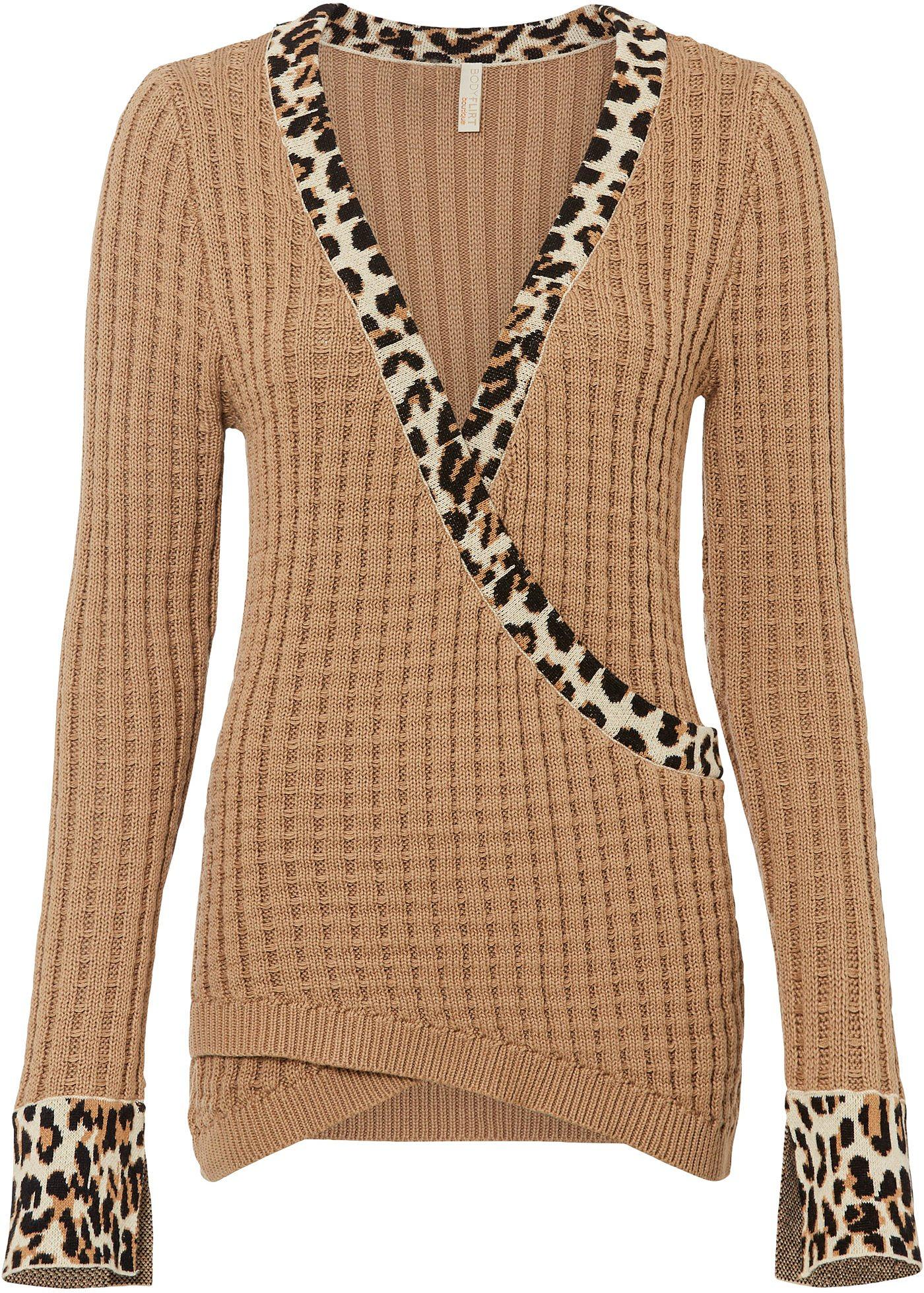 Pull style portefeuille, léopard