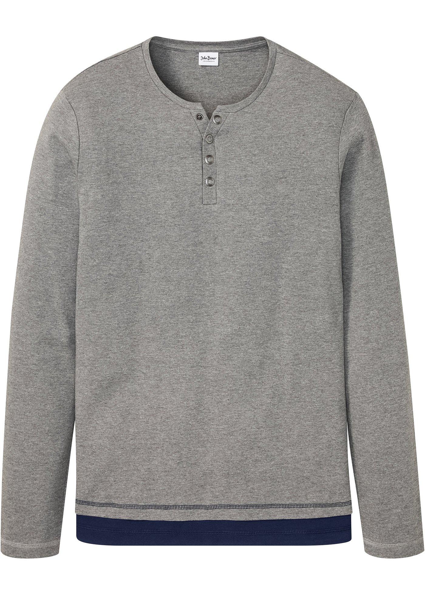 T-shirt manches longues style 2 en 1 avec coton