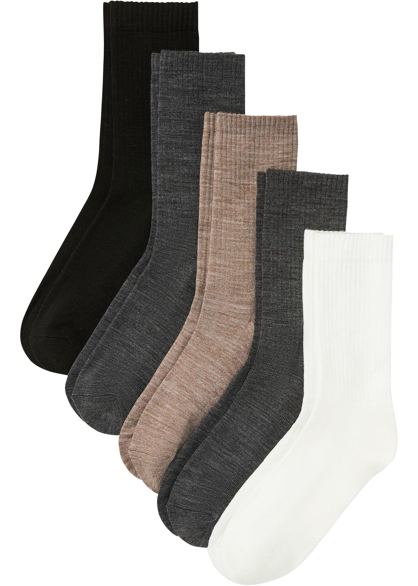 Lot de 5 paires de chaussettes thermo avec intérieur semelle en éponge