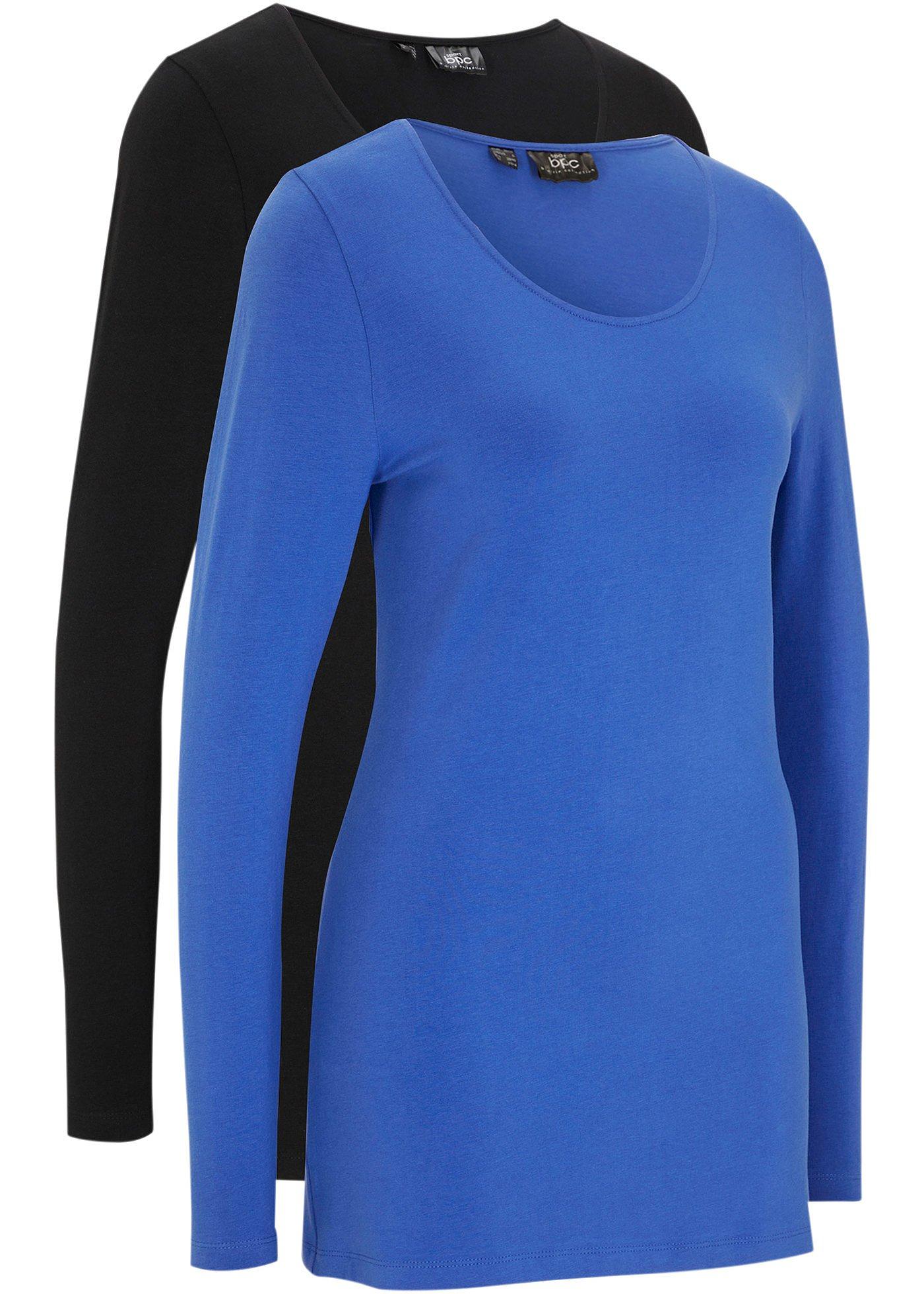 Lot de 2 T-shirts longs avec coton