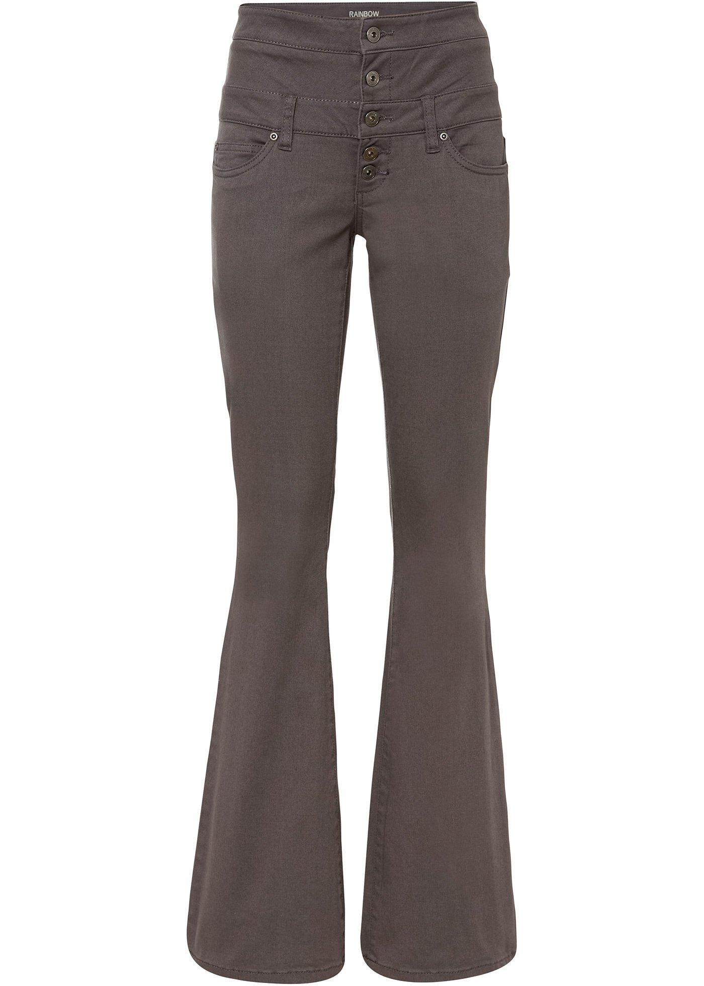 Pantalon à taille haute et jambes évasées