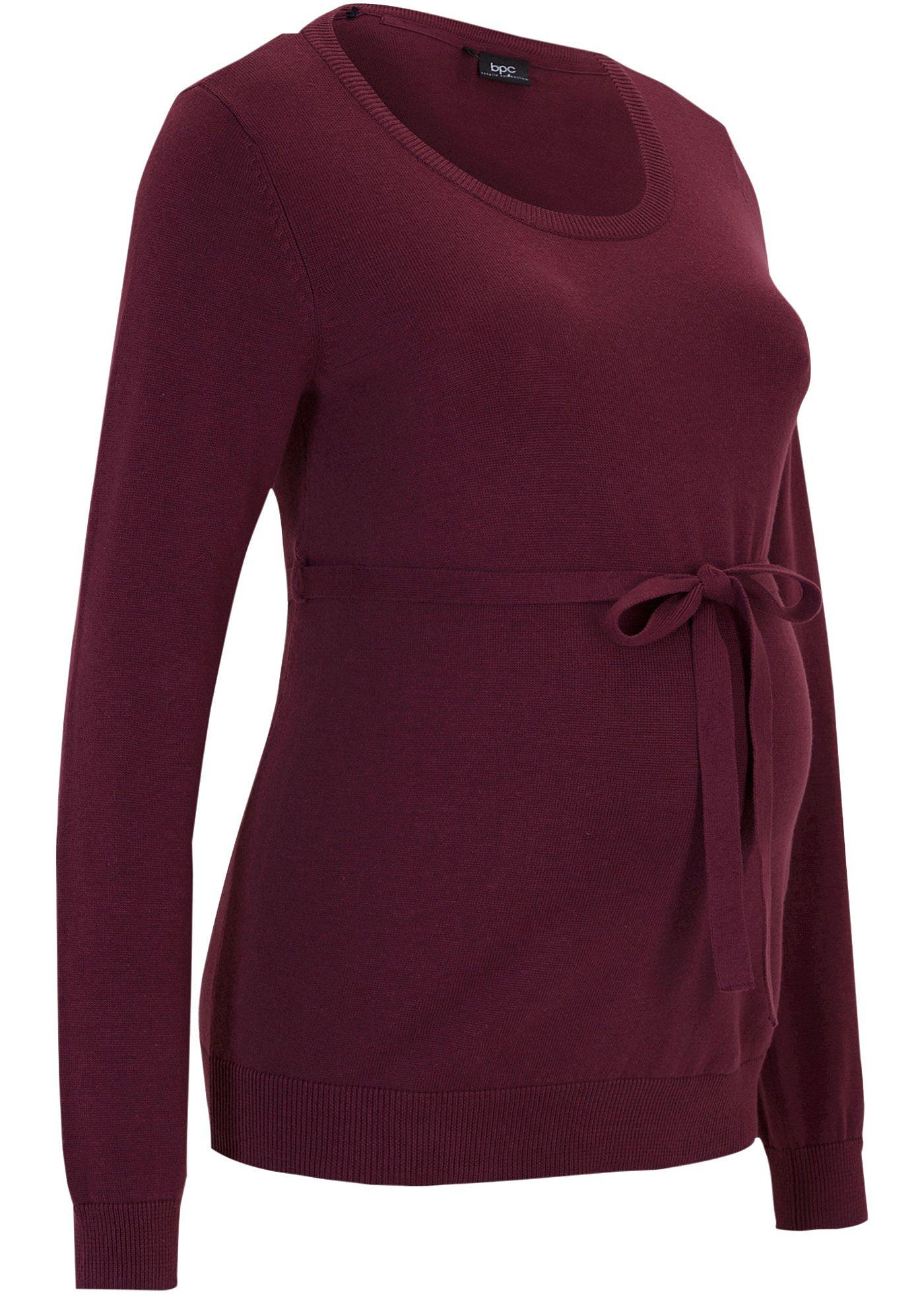 Pull de grossesse en 100% coton avec lien à nouer