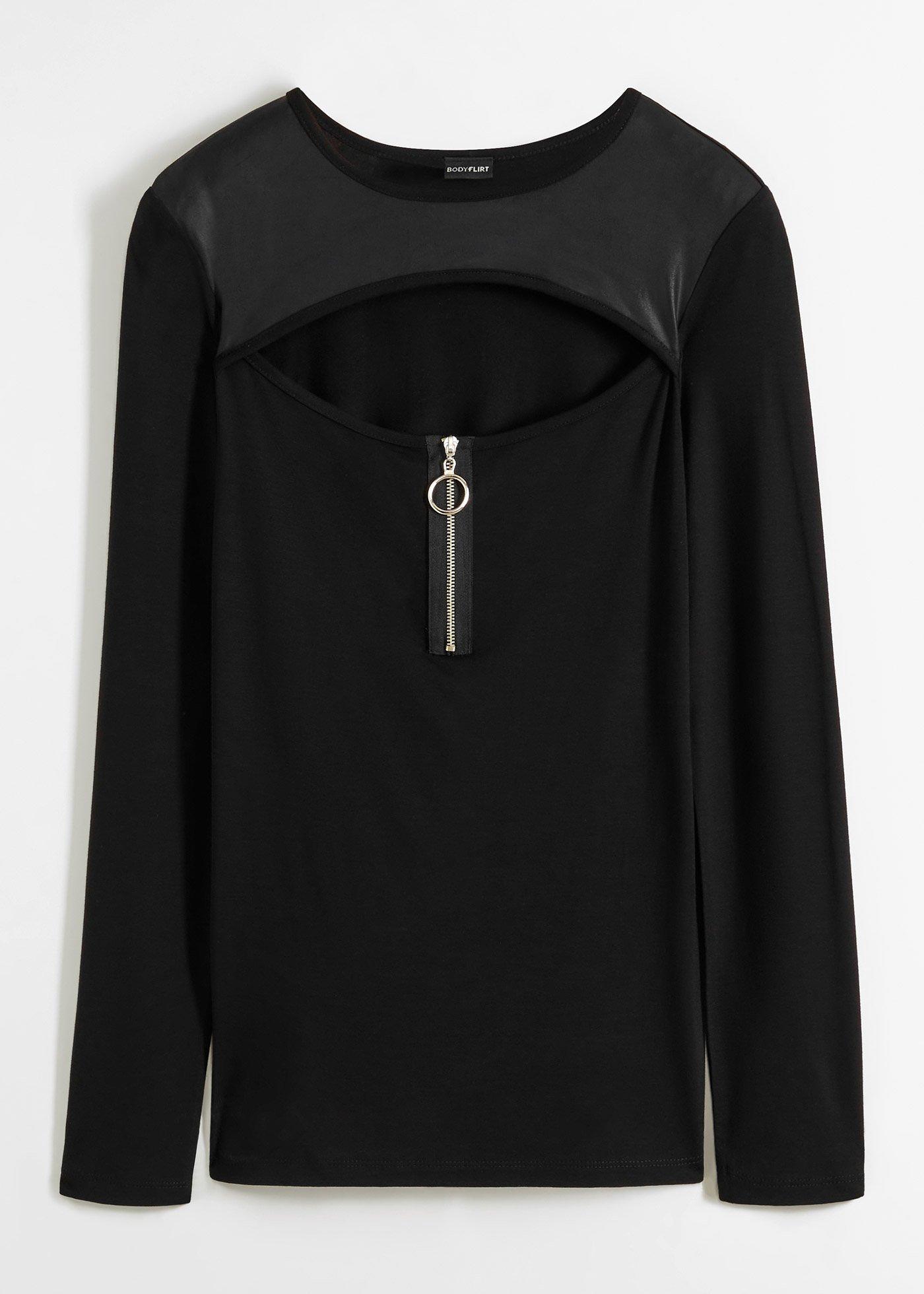 T-shirt manches longues avec découpe