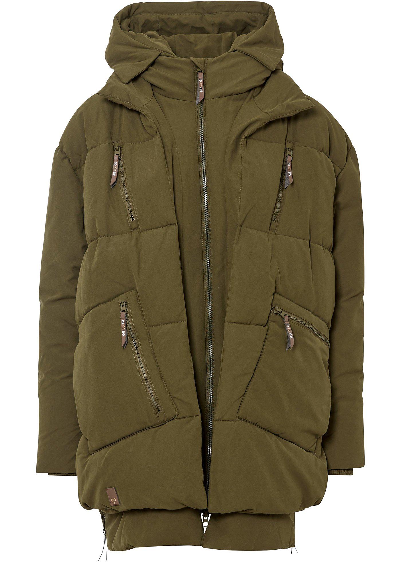 Veste d'hiver oversized avec capuche en polyester recyclé