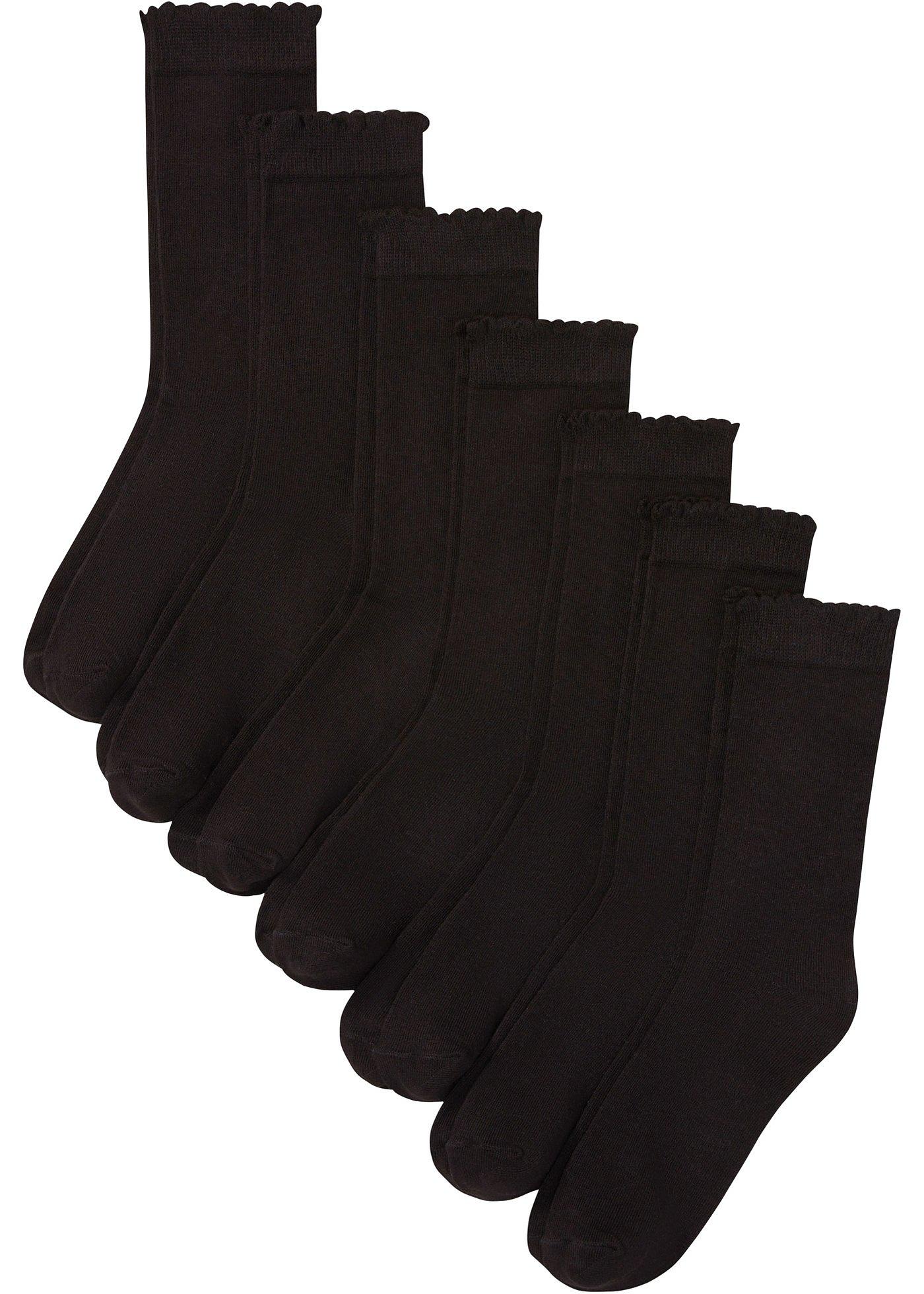 Lot de 7 paires de chaussettes avec bord ondulé