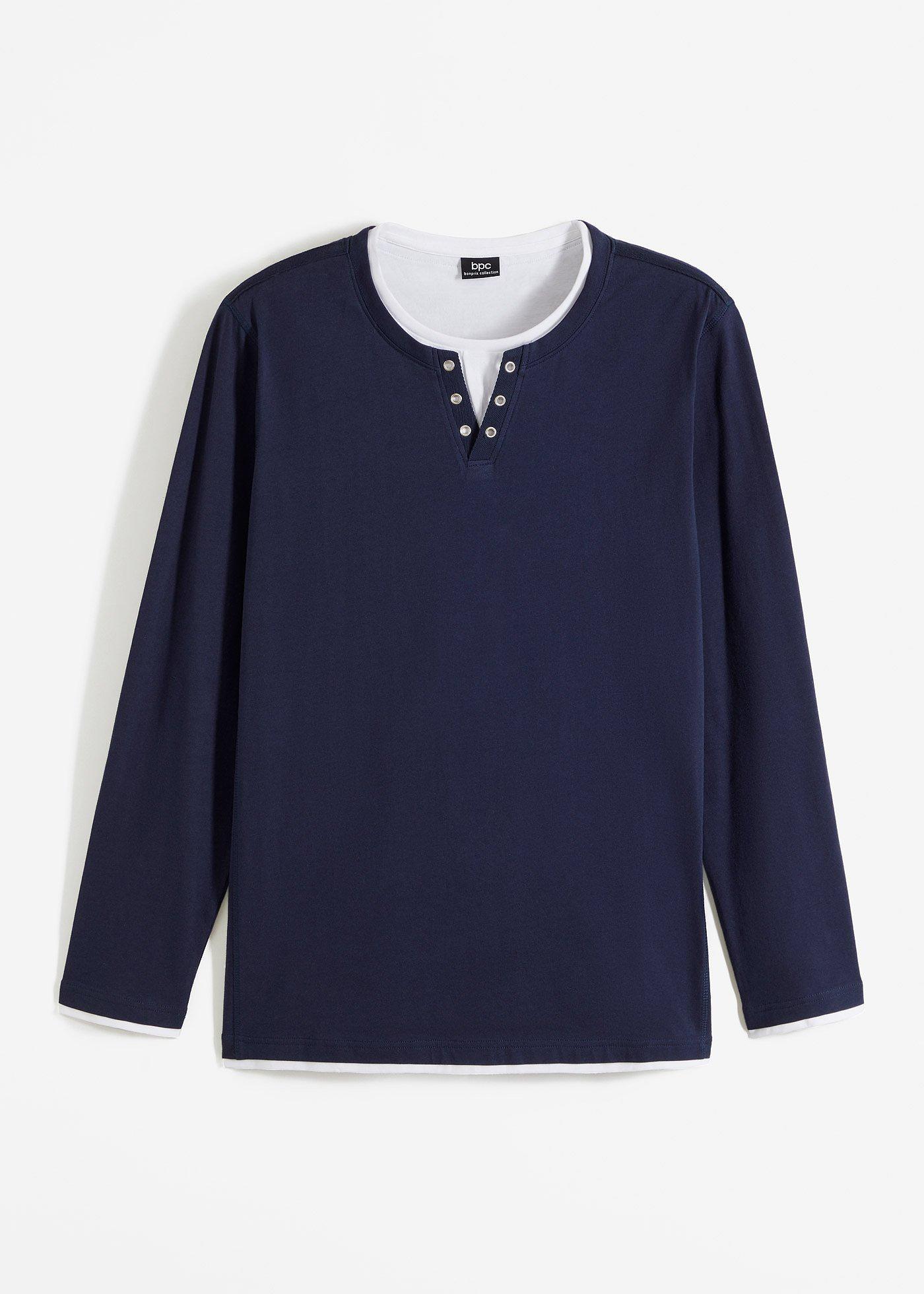 T-shirt manches longues 2 en 1 coupe confort