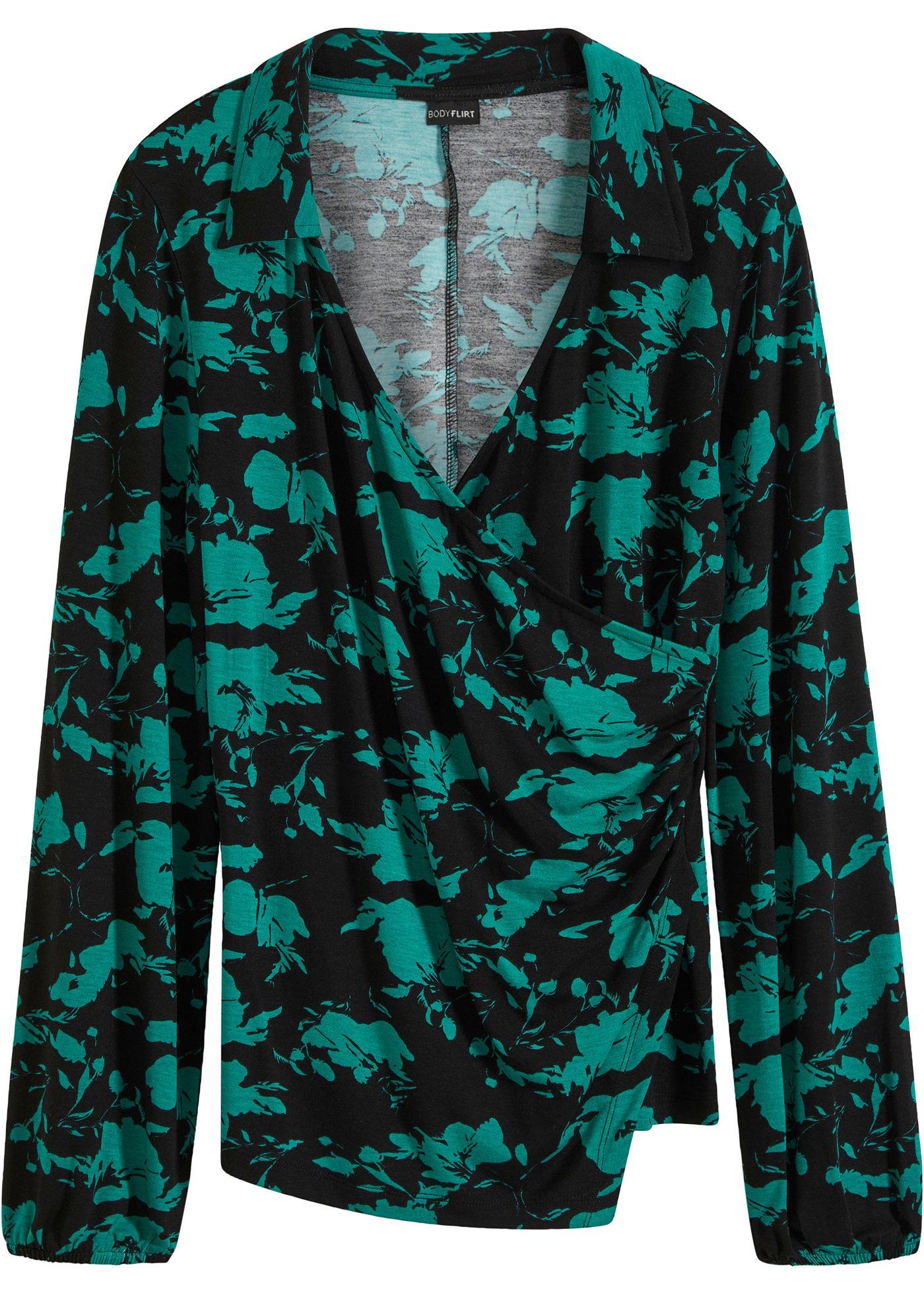 T-shirt manches longues style portefeuille