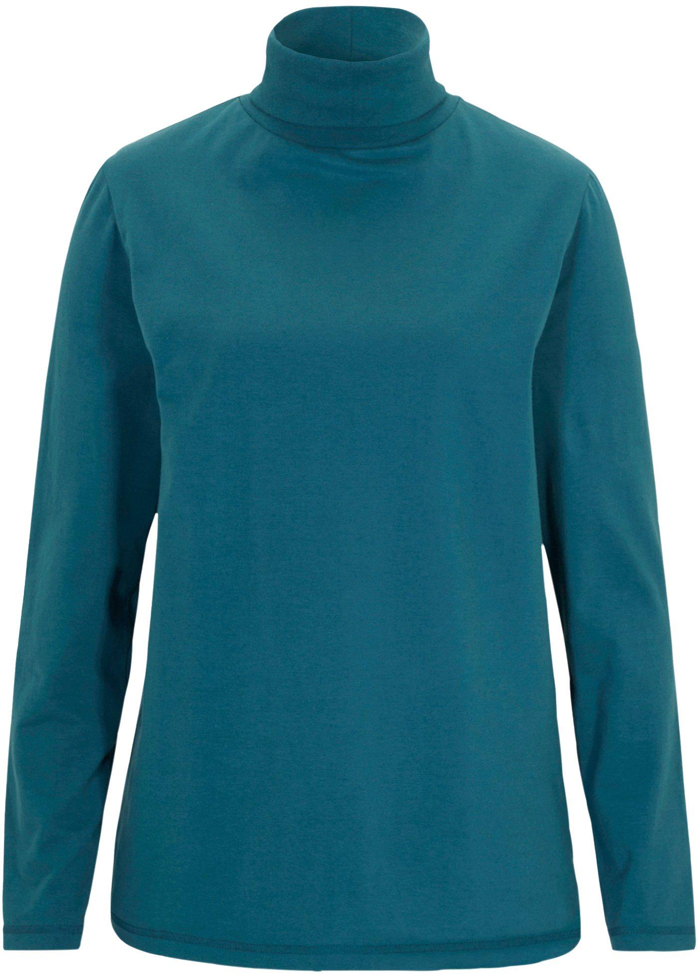 T-shirt manches longues à col roulé Premium Basic, sans couture