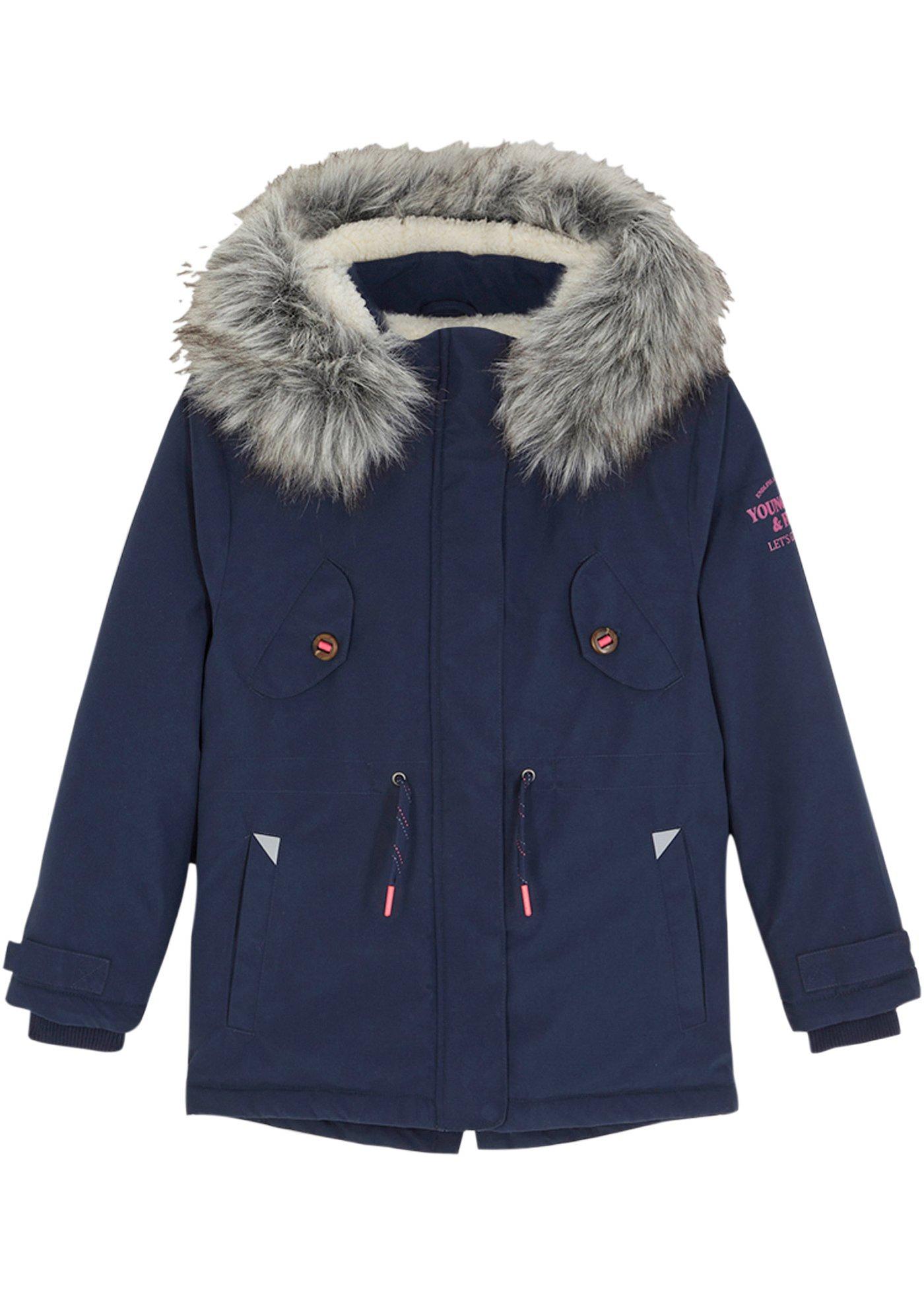 Parka hiver fille avec col synthétique