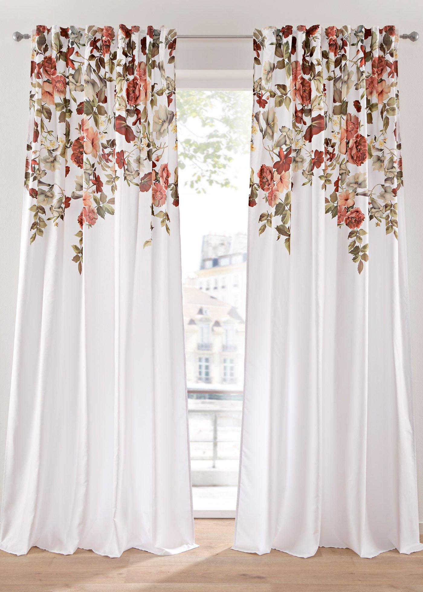 Lot de 2 panneaux microfibre avec imprimé floral