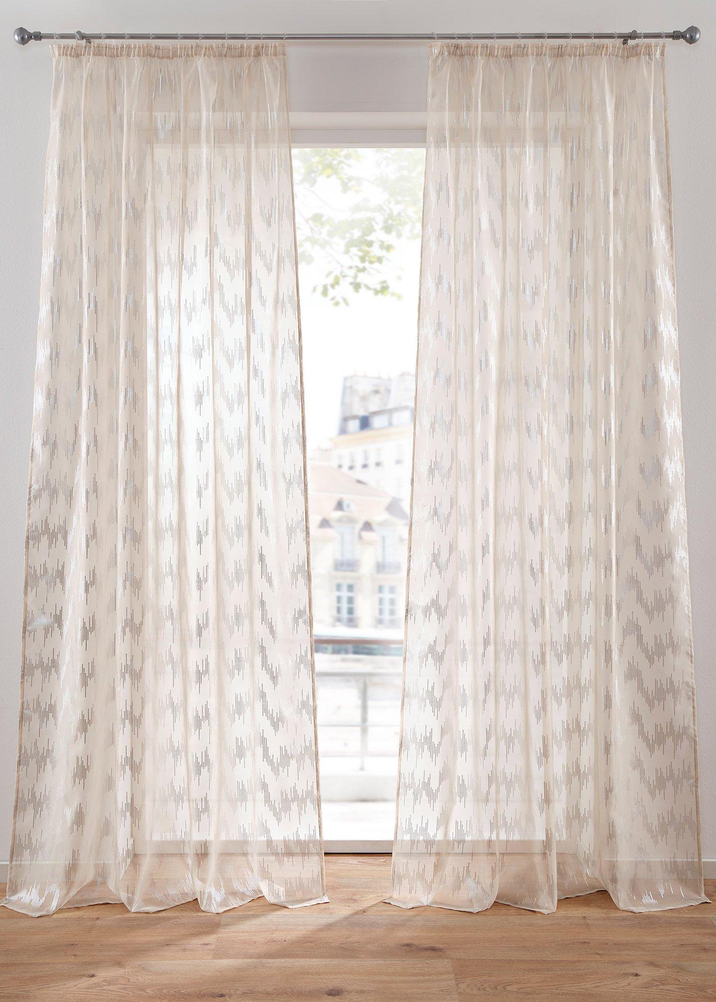 Voilage à imprimé brillant (1 pce.)