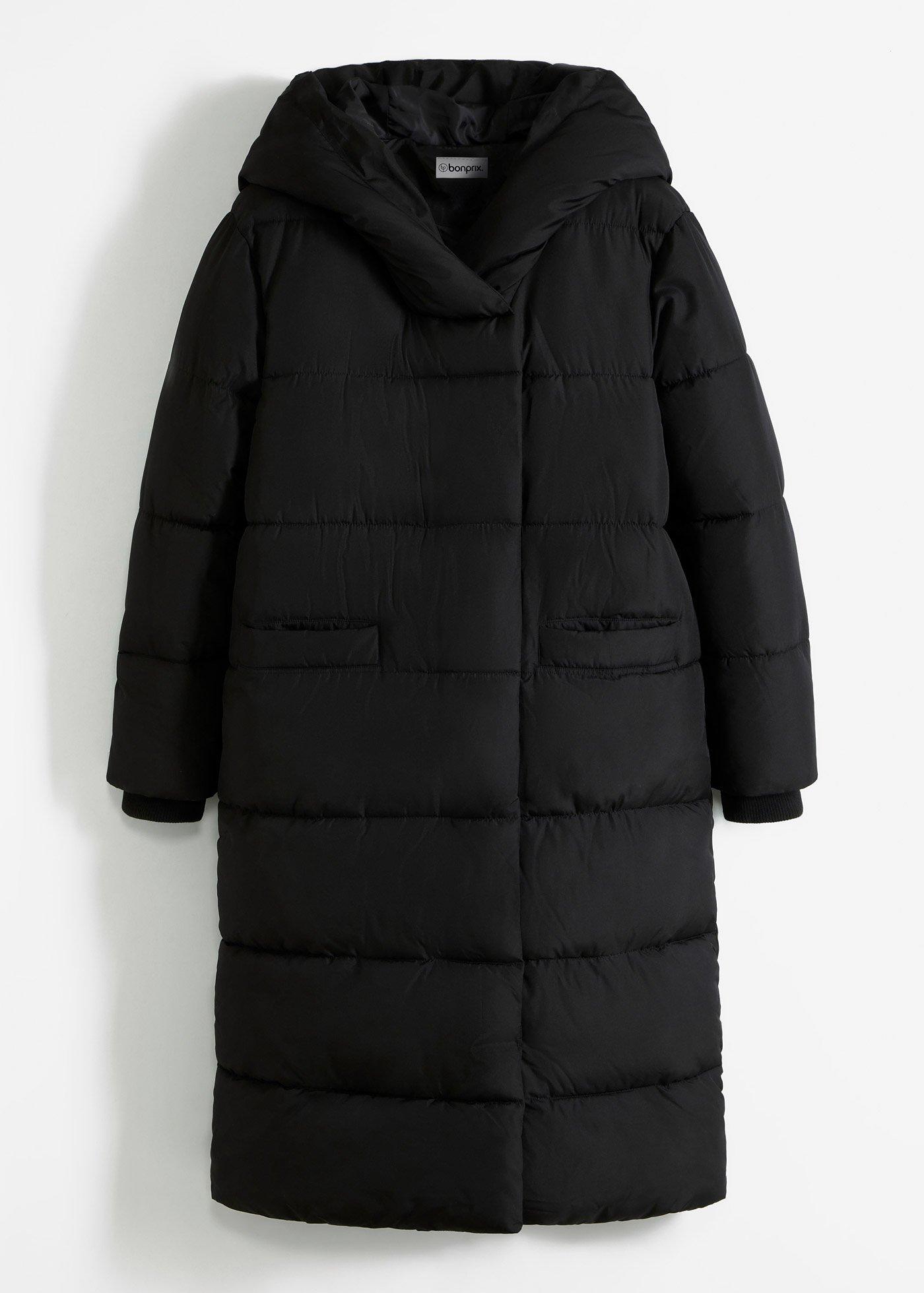 Manteau oversize matelassé avec capuche, en polyester recyclé