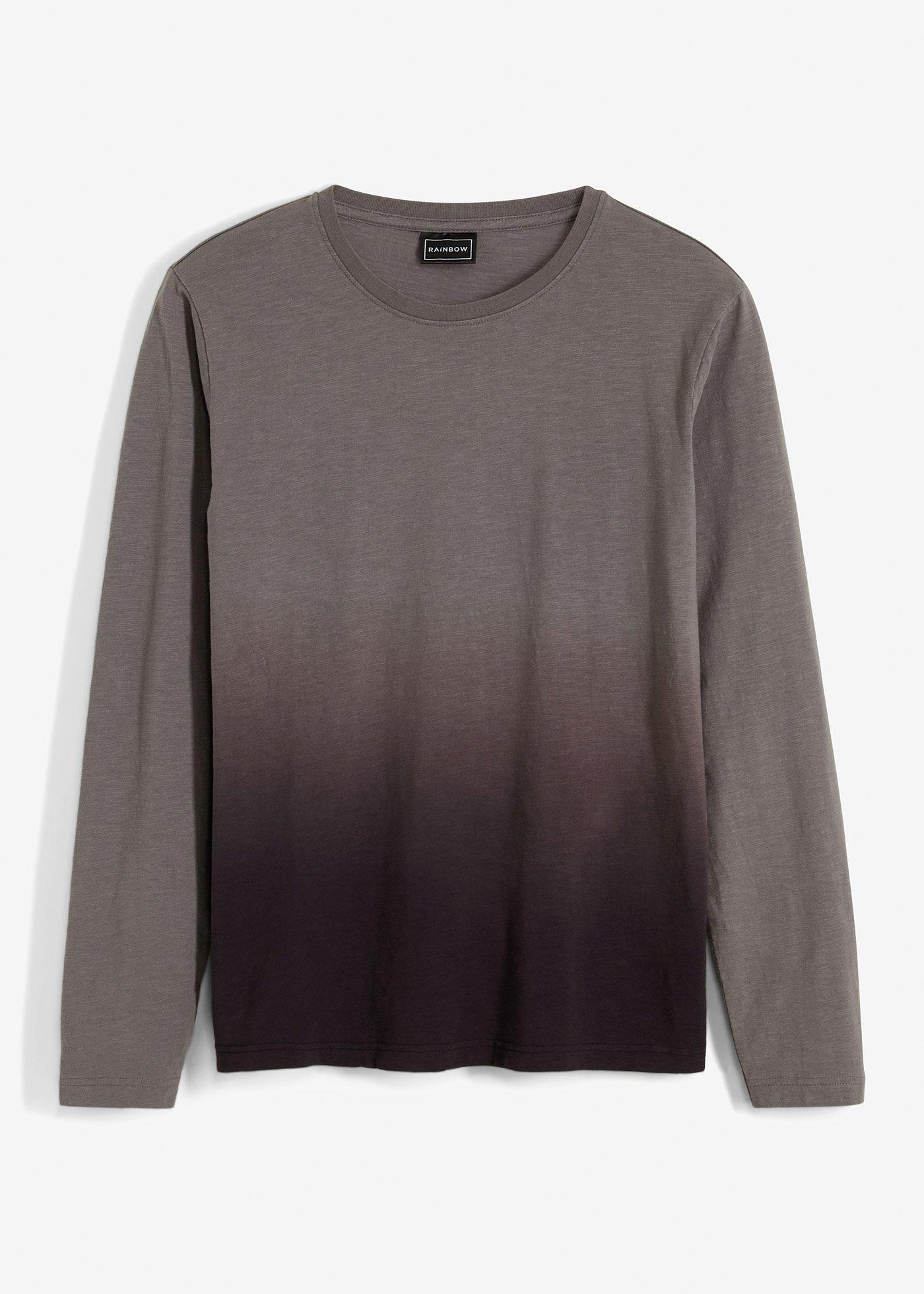 T-shirt manches longues avec dégradé de couleur, Slim Fit