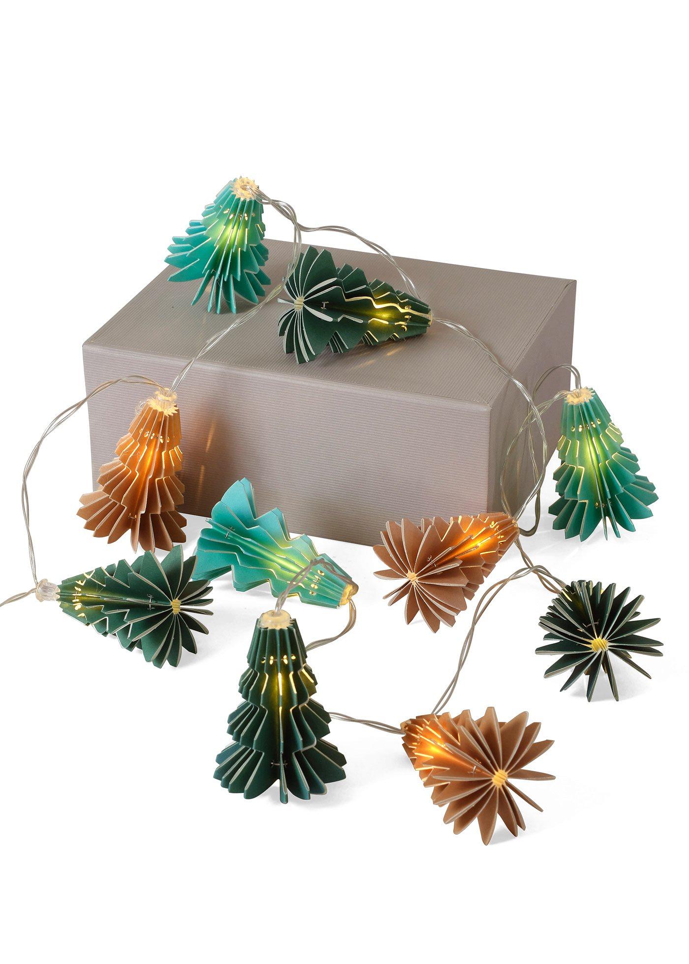 Guirlande lumineuse LED avec sapins