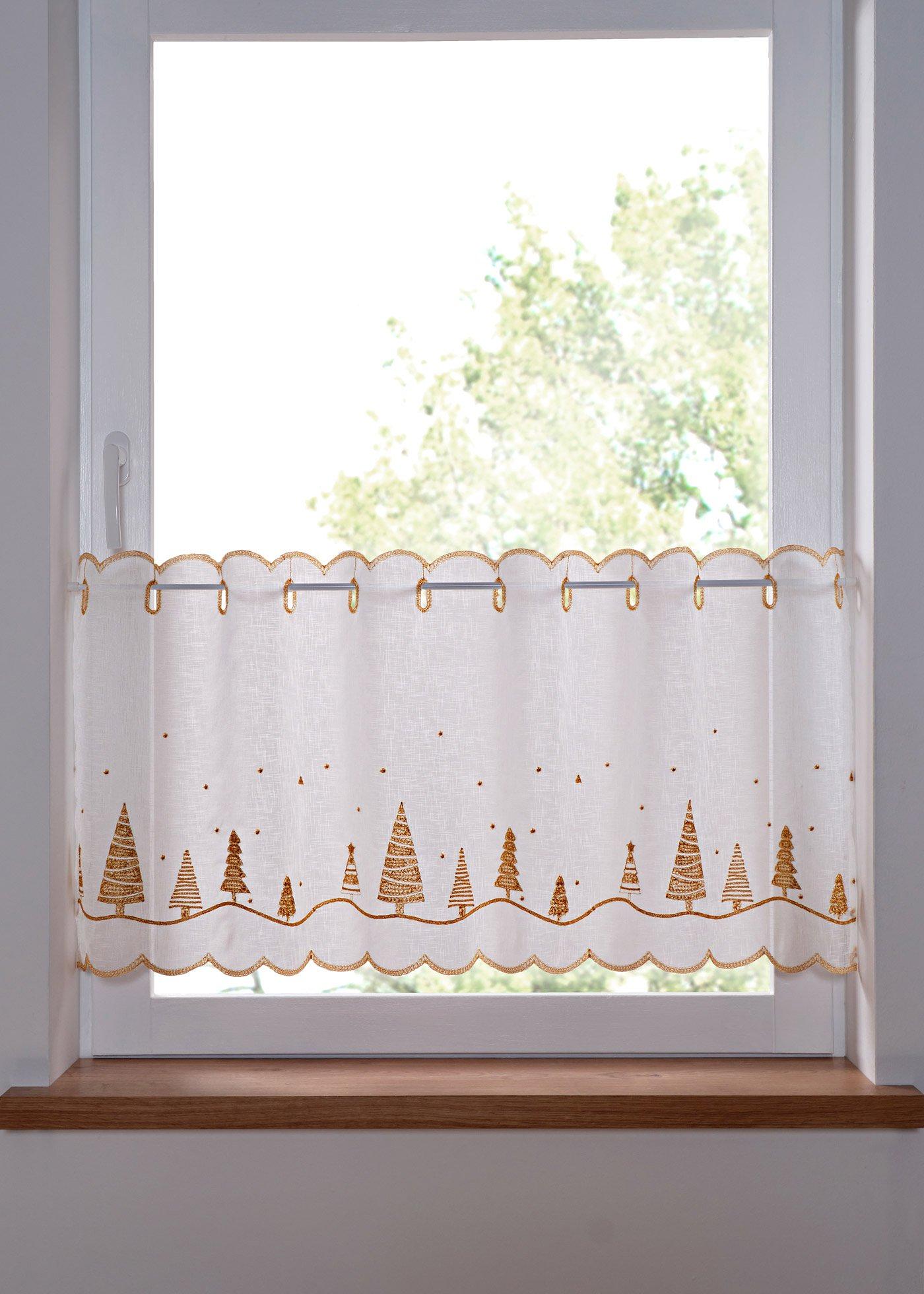 Brise-bise avec broderie sapin de Noël