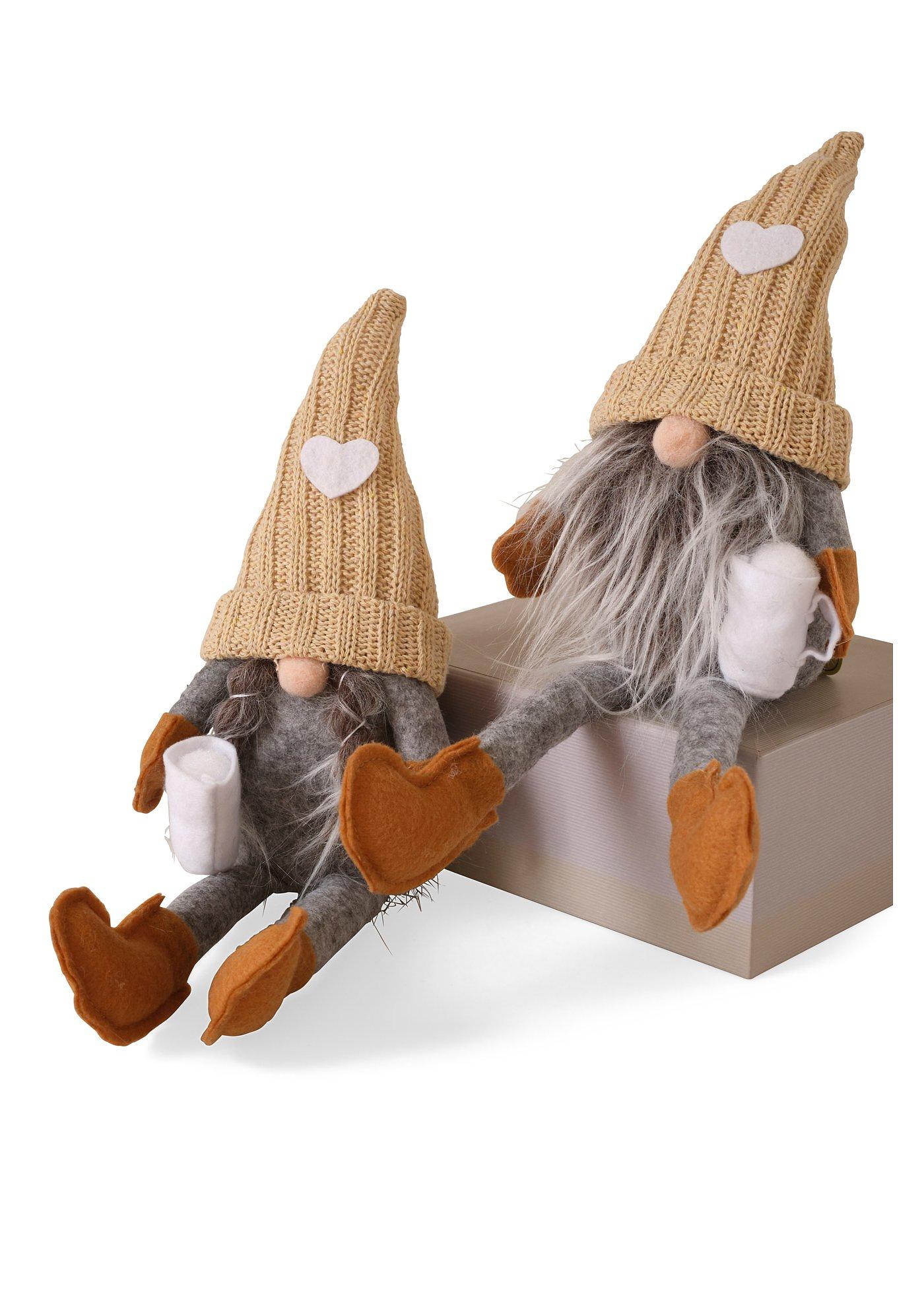 Couple de lutins avec tasse de café (Ens. 2 pces.)