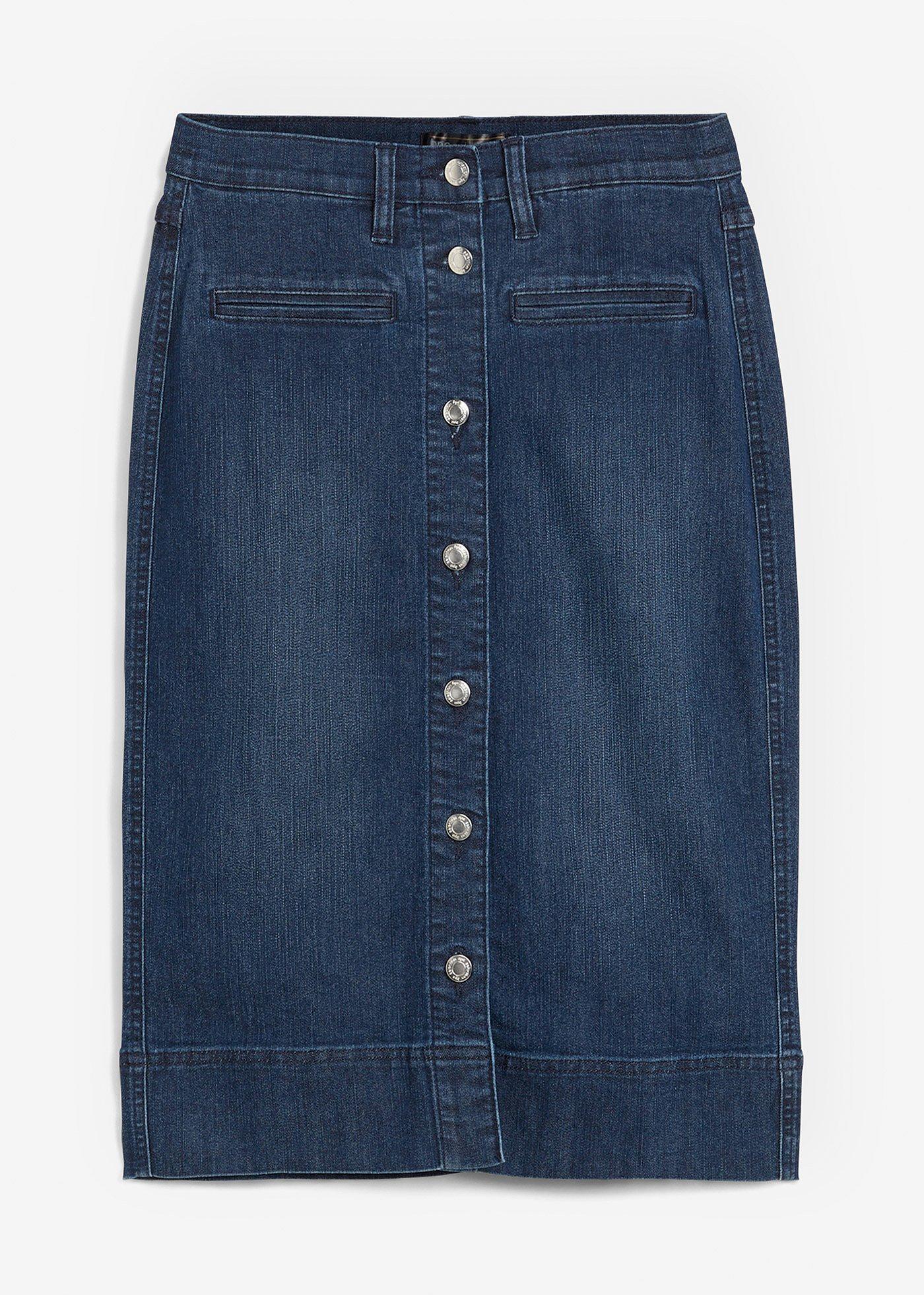 Emory Park - Robe courte boutonnée en jean nouée à la taille - Bleu