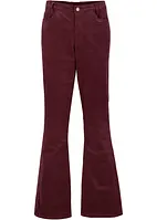 Pantalon Flare en velours côtelé extensible avec taille haute confortable, bonprix