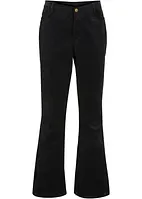 Pantalon Flare en velours côtelé extensible avec taille haute confortable, bonprix