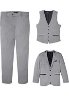 Costume 3 pièces : veste de costume, pantalon, gilet sans manches, bonprix