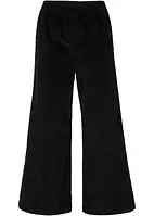 Pantalon large en velours côtelé, taille haute élastiquée, bonprix