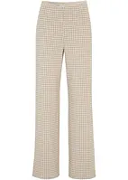 Pantalon extensible à motif pied-de-poule, Wide leg, bonprix