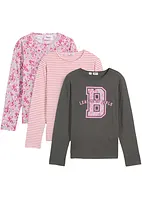 Lot de 3 T-shirts fille, bonprix