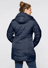 Veste longue matelassée, rembourrée avec col et capuche, bonprix