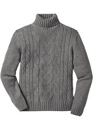 Pull col roulé à motif torsadé, bpc selection